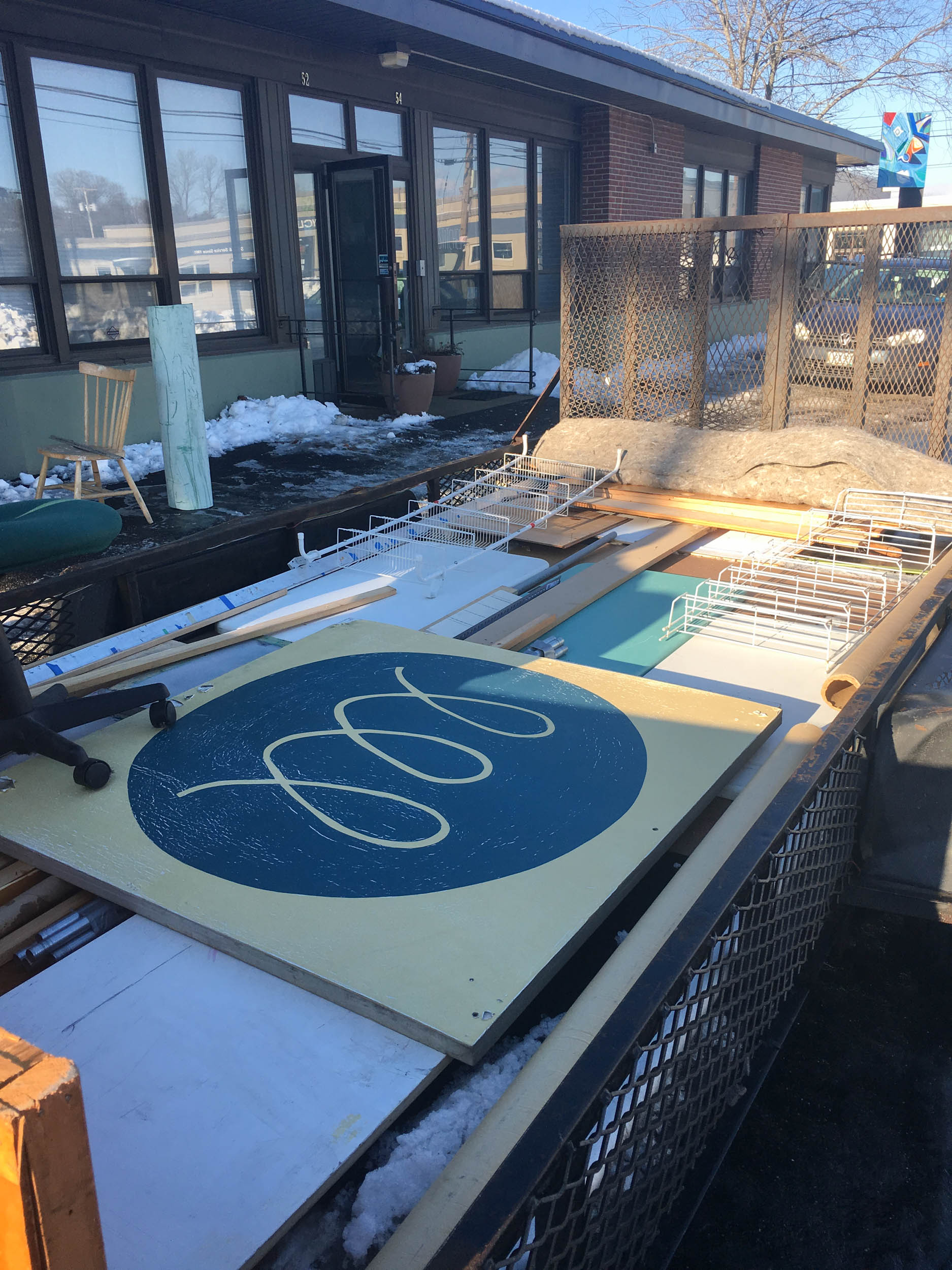 Taking down the sign at 54 Cove Street was the final act of disassembling that space. Bittersweet.....