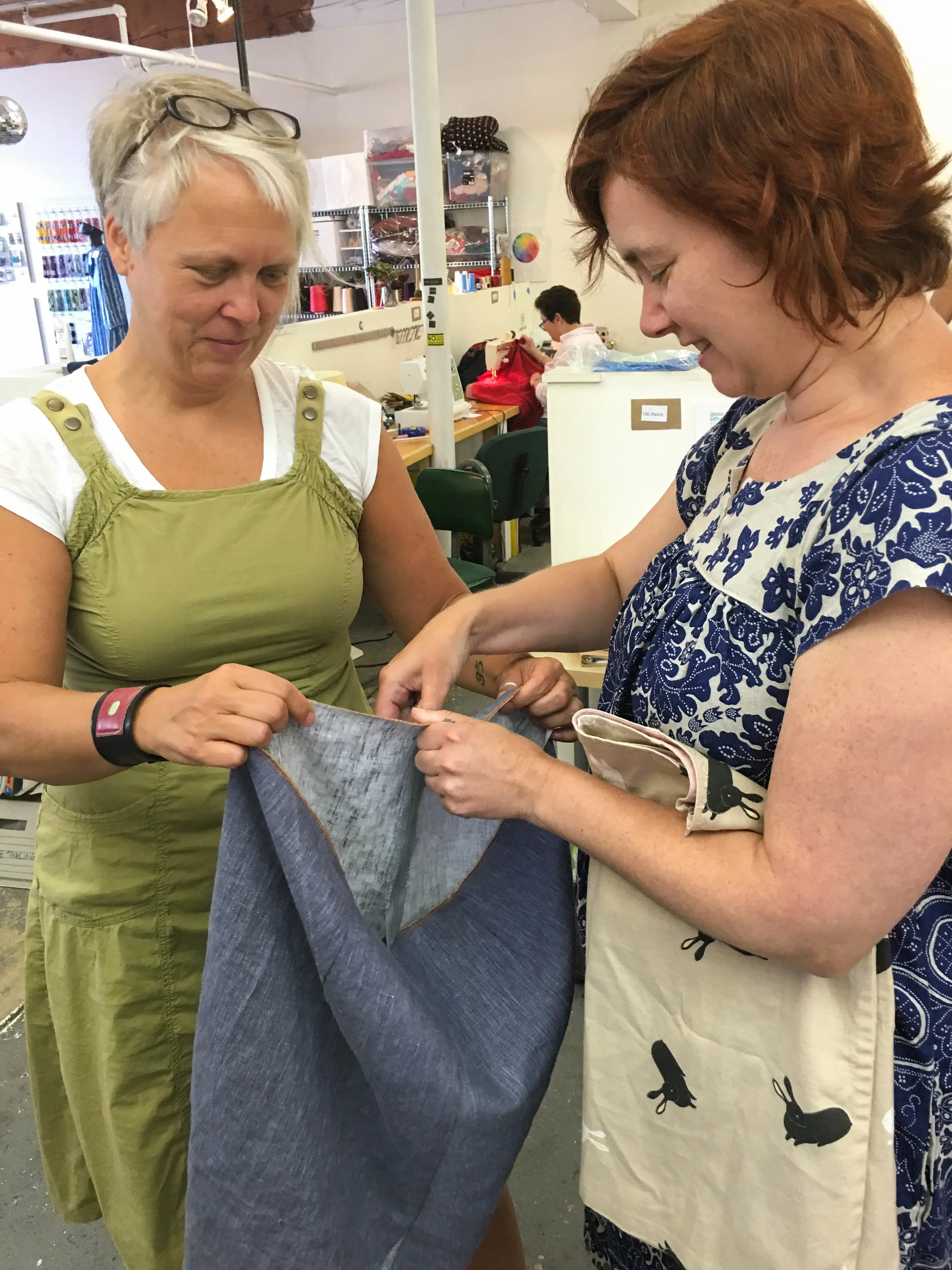 Cal teaching at A Gathering of Stitches last July.