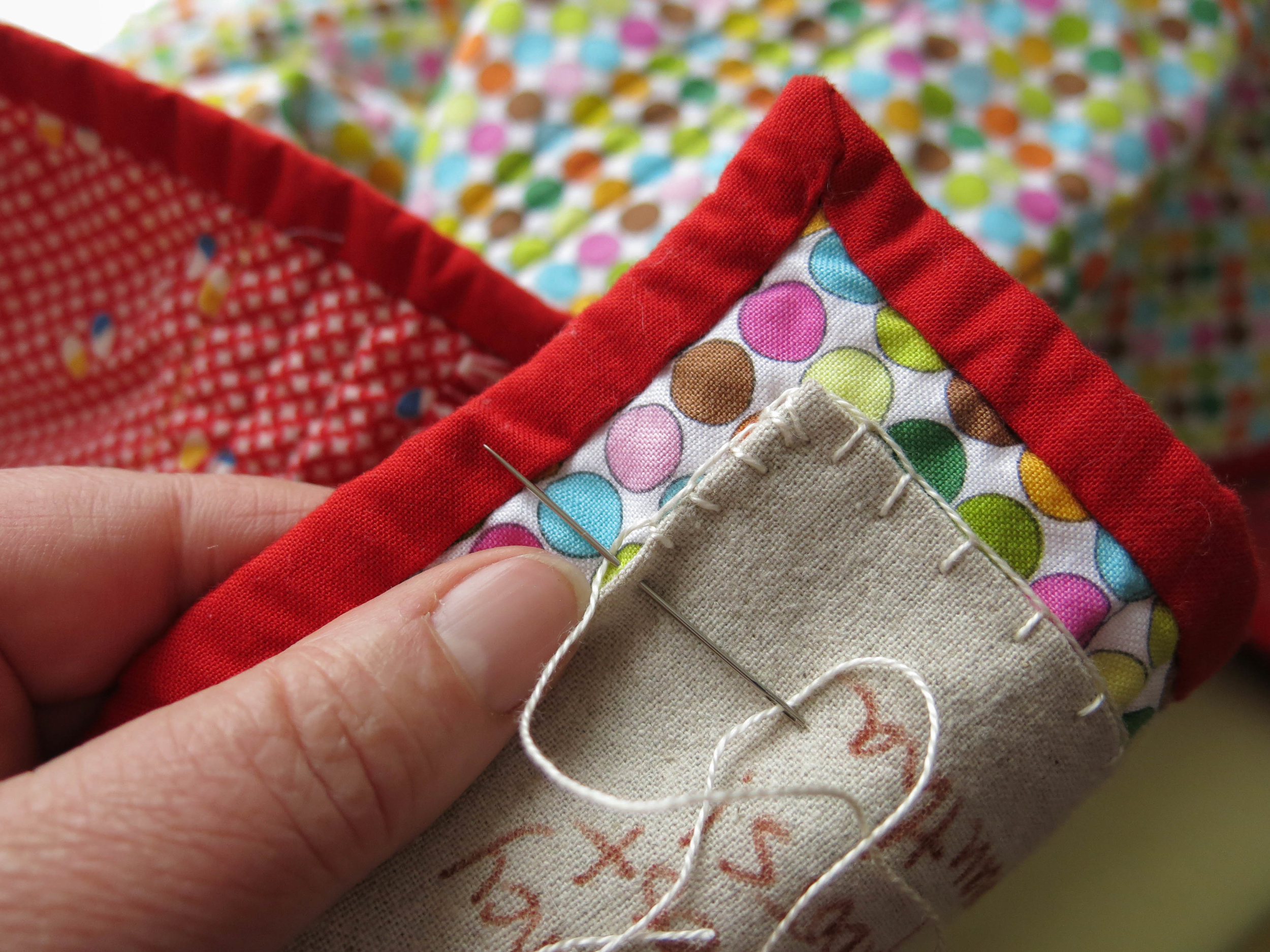 I like putting labels on my quilts. I dream of the journeys they will take, and the story a future user will tell about their history....