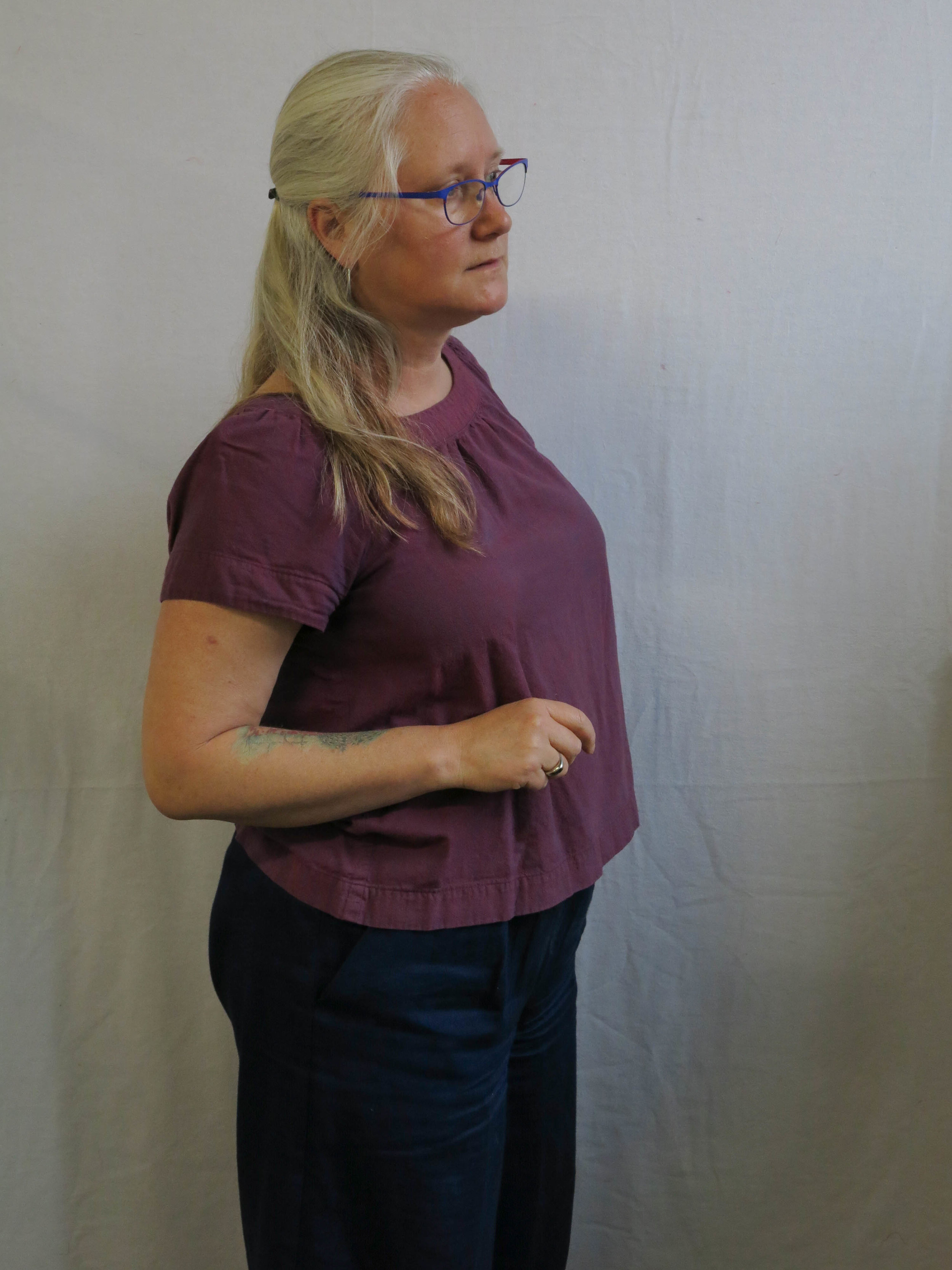 A much worn Sailor top in shot cotton with my Navy Flint pants.