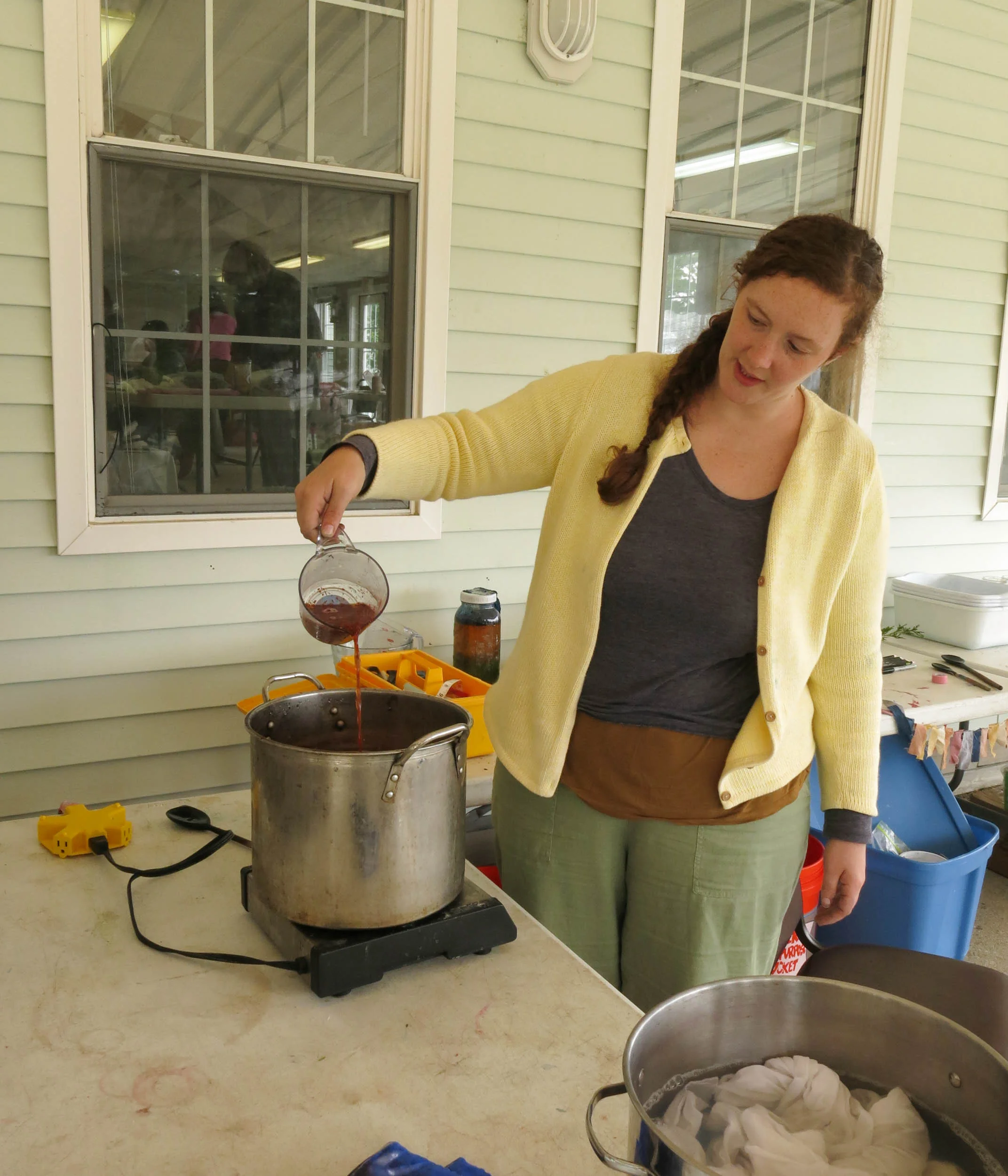 Jessica Lewis Stevens mixing up color magic