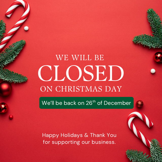Closed Christmas Day