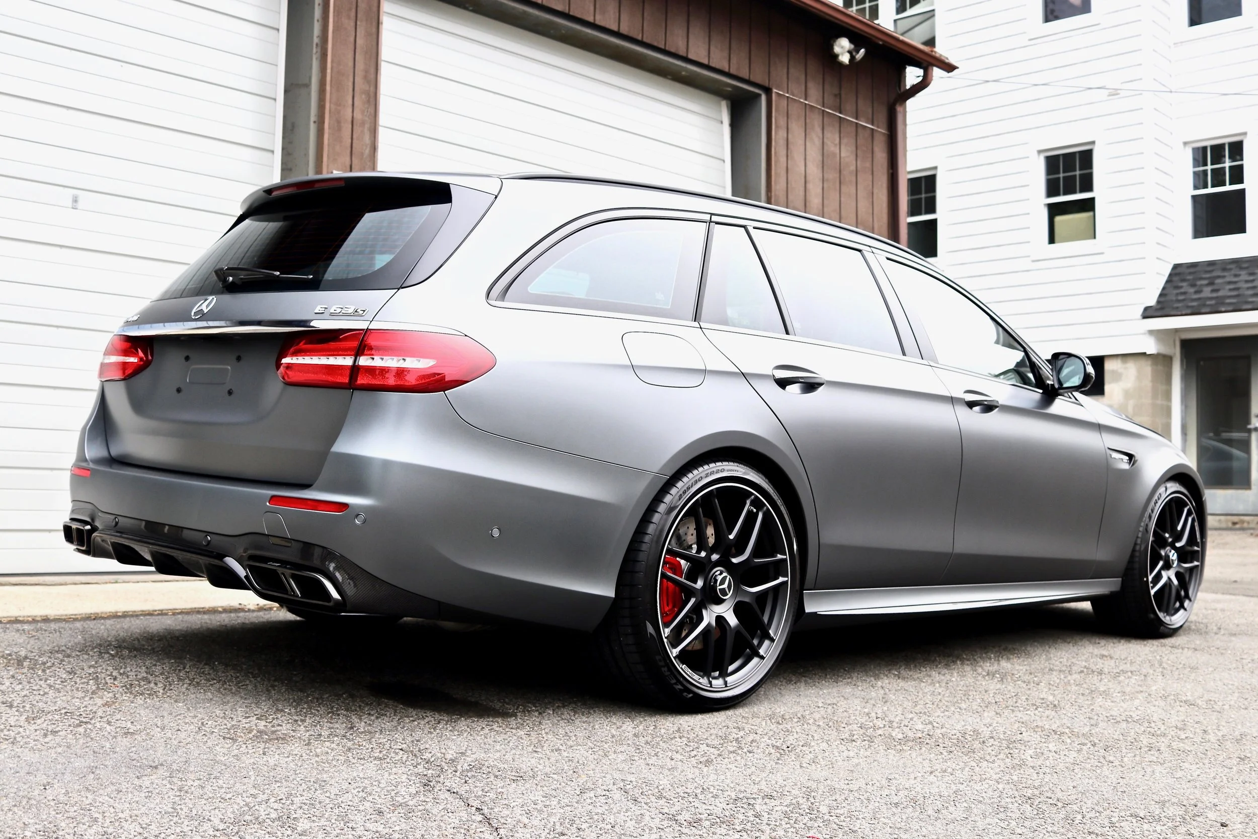 Mercedes E63 Amg Full Body Wrap In Xpel Stealth Paint Protection Film And Cquartz Finest Reserve Darien Detail