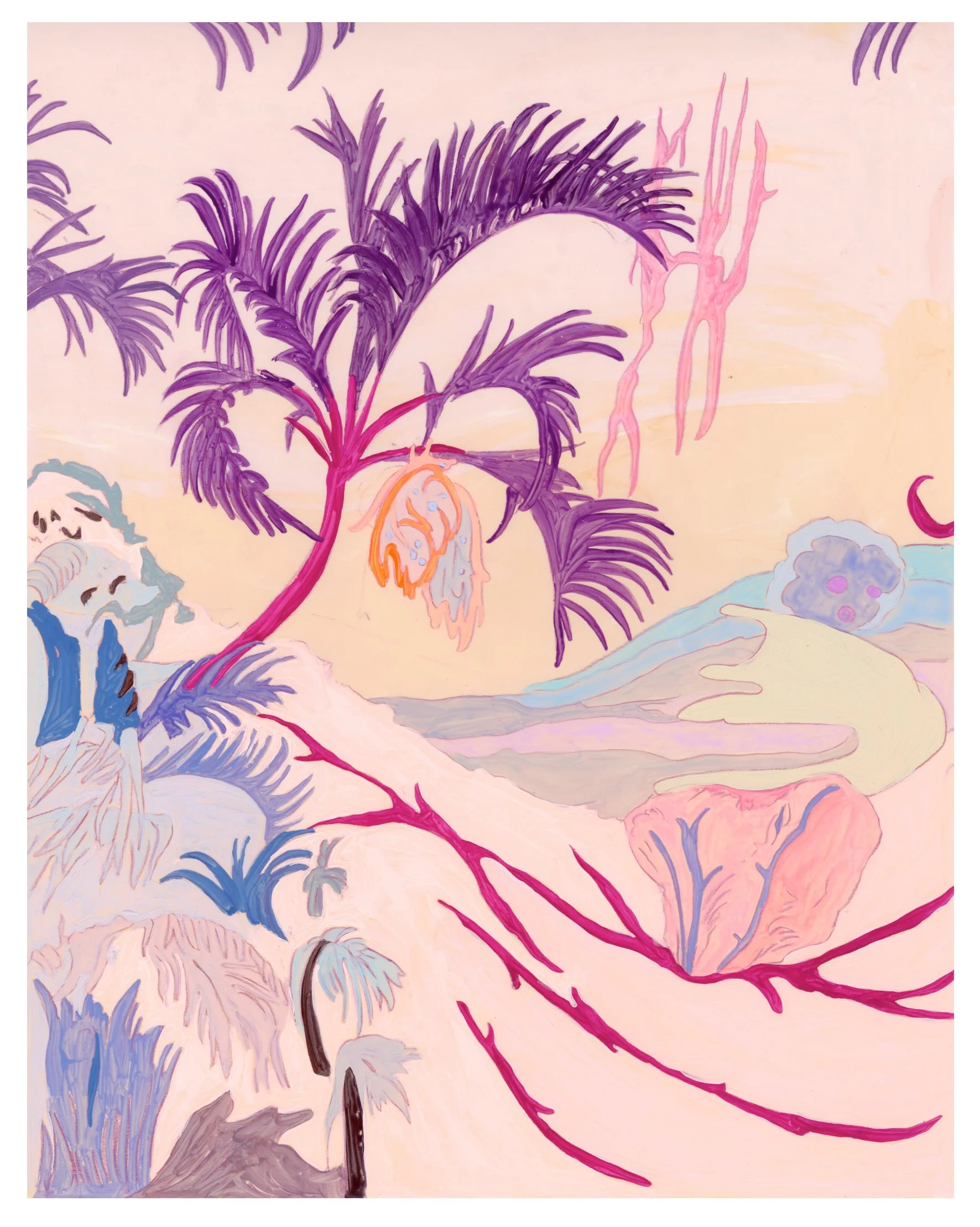 Hulbert_Cary_Stay Here_gouache and silkscreen on paper_2024_14 x 11 inches.jpg