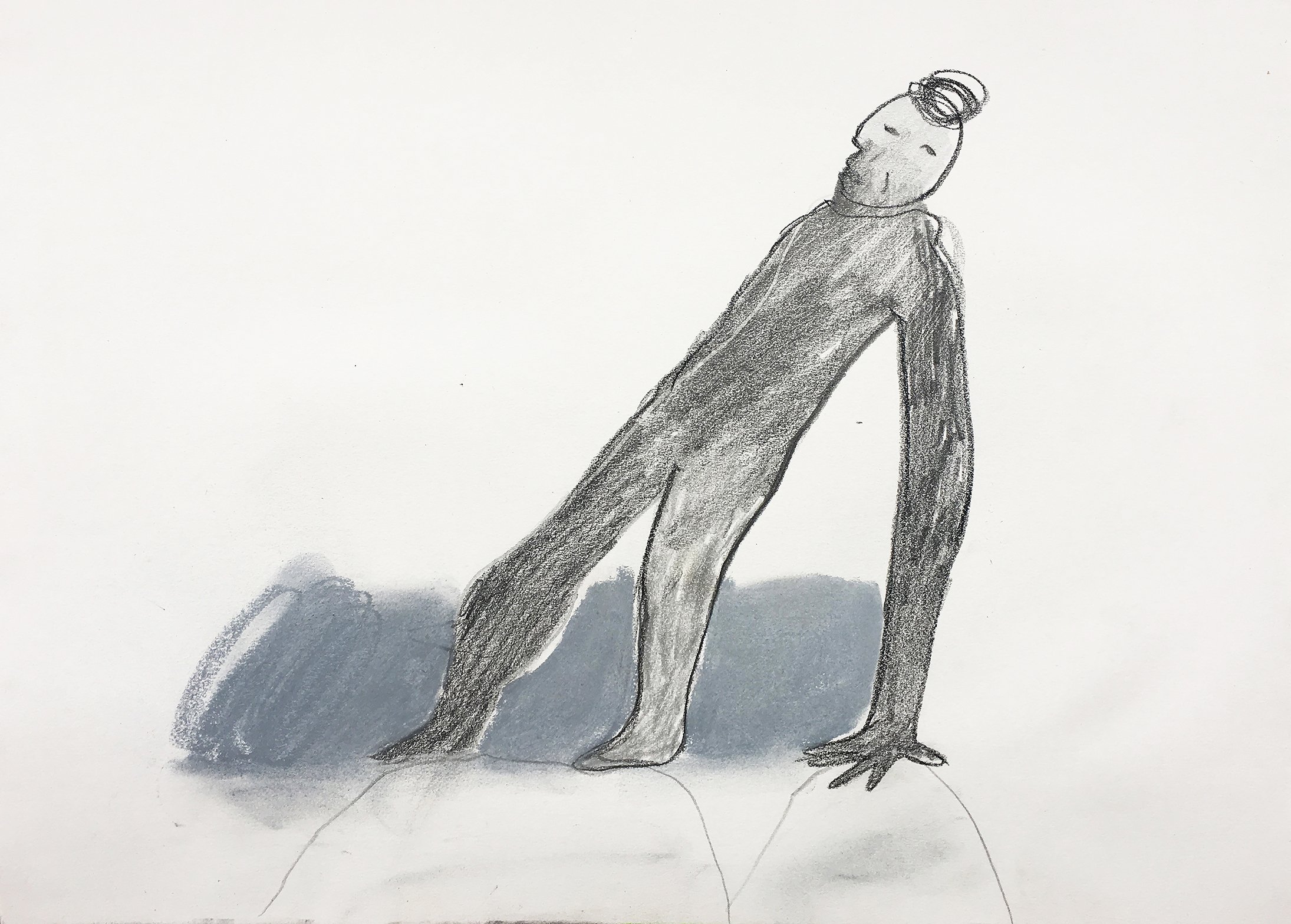 4Dragana B. Stevanovic, 2016, Pencil, pastel, oil, 11 x 16 in, Three Pillars.jpg