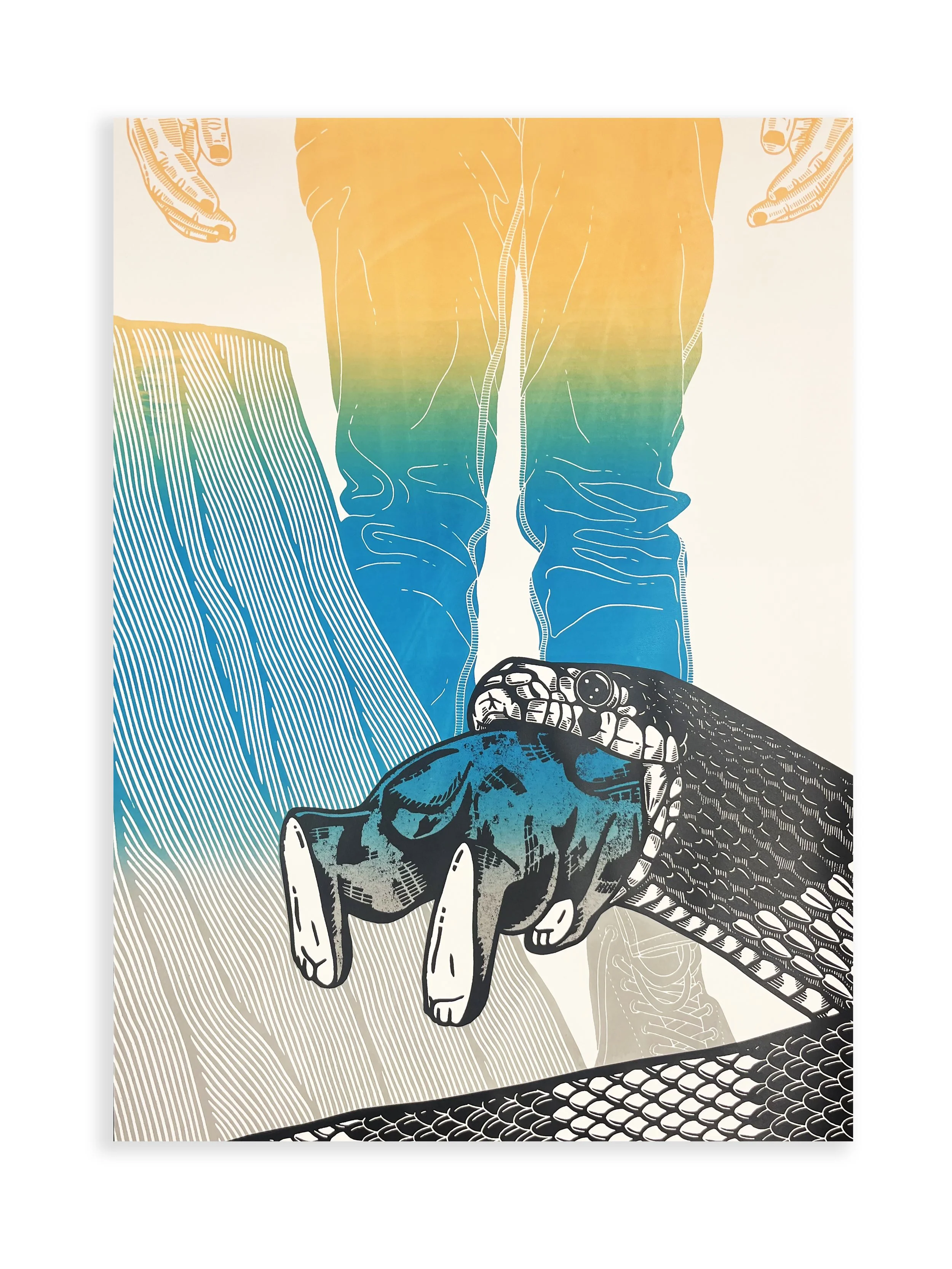 Catlin_Nathan_SometimesYoureTheSnakeSometimesYoureTheRabbit_2024_ScreenPrint_36x26.jpg