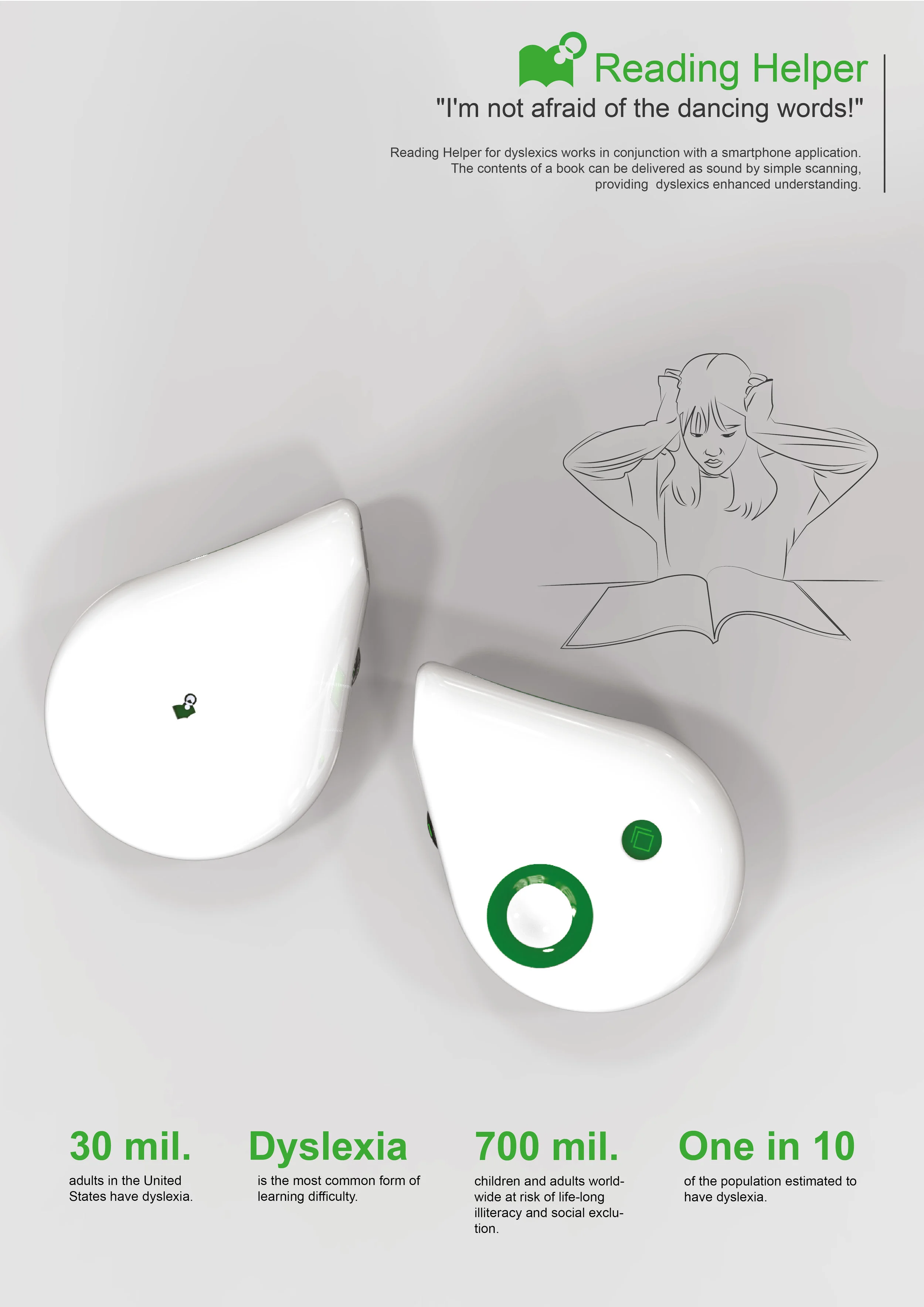 Reader Helper smart reading device for dyslexics