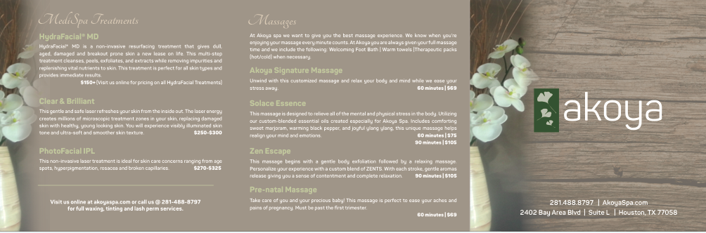 Spa Trifold