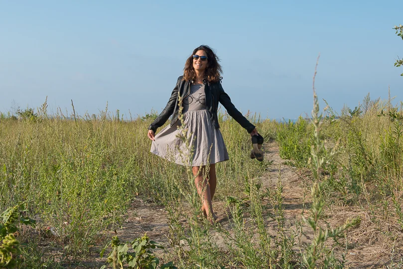  French Connection Bike Dress / Zara Leather Jacket / Zara Shoes William Mann Photography