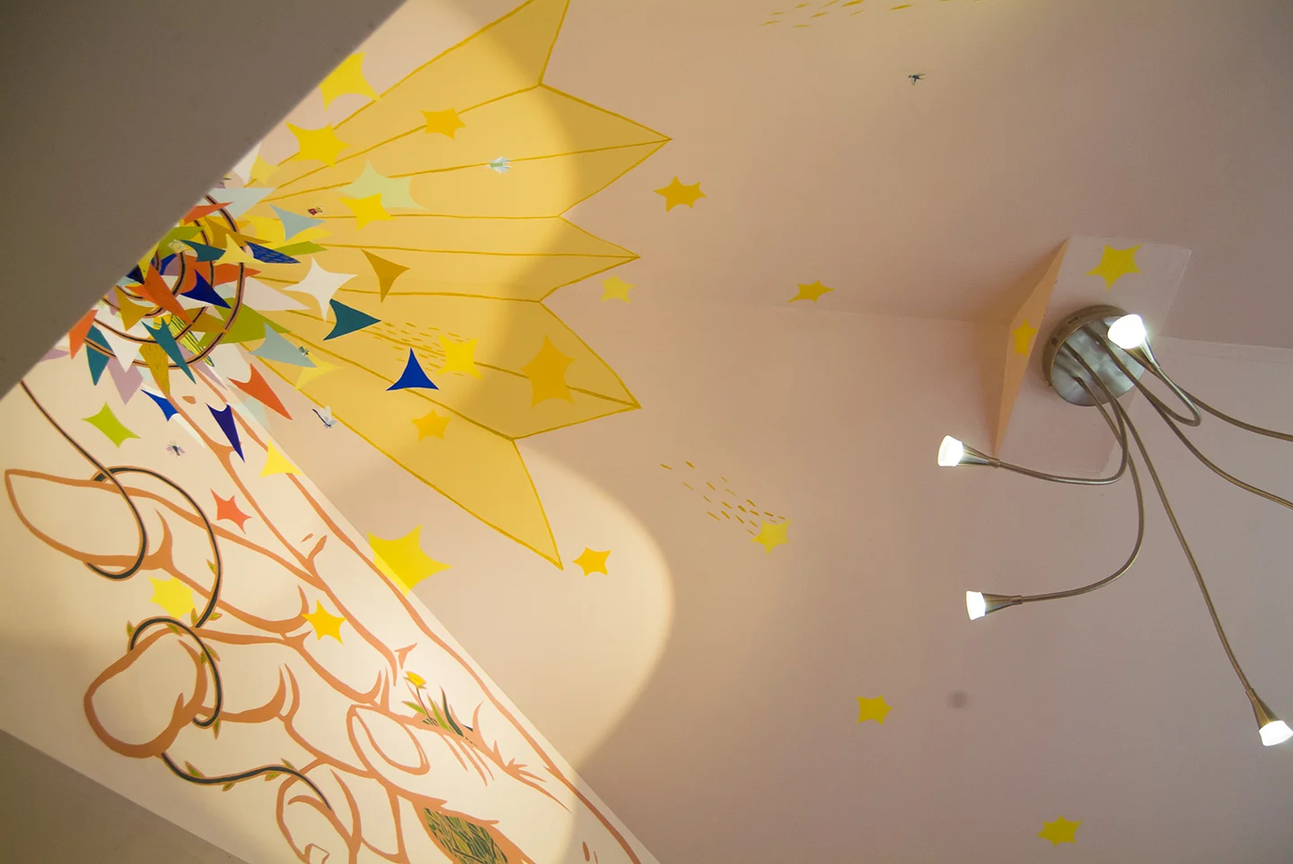 Spotlit by the new lamp, installed just for this piece! 