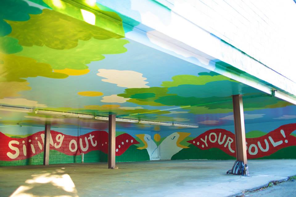 The completed interior of the garage