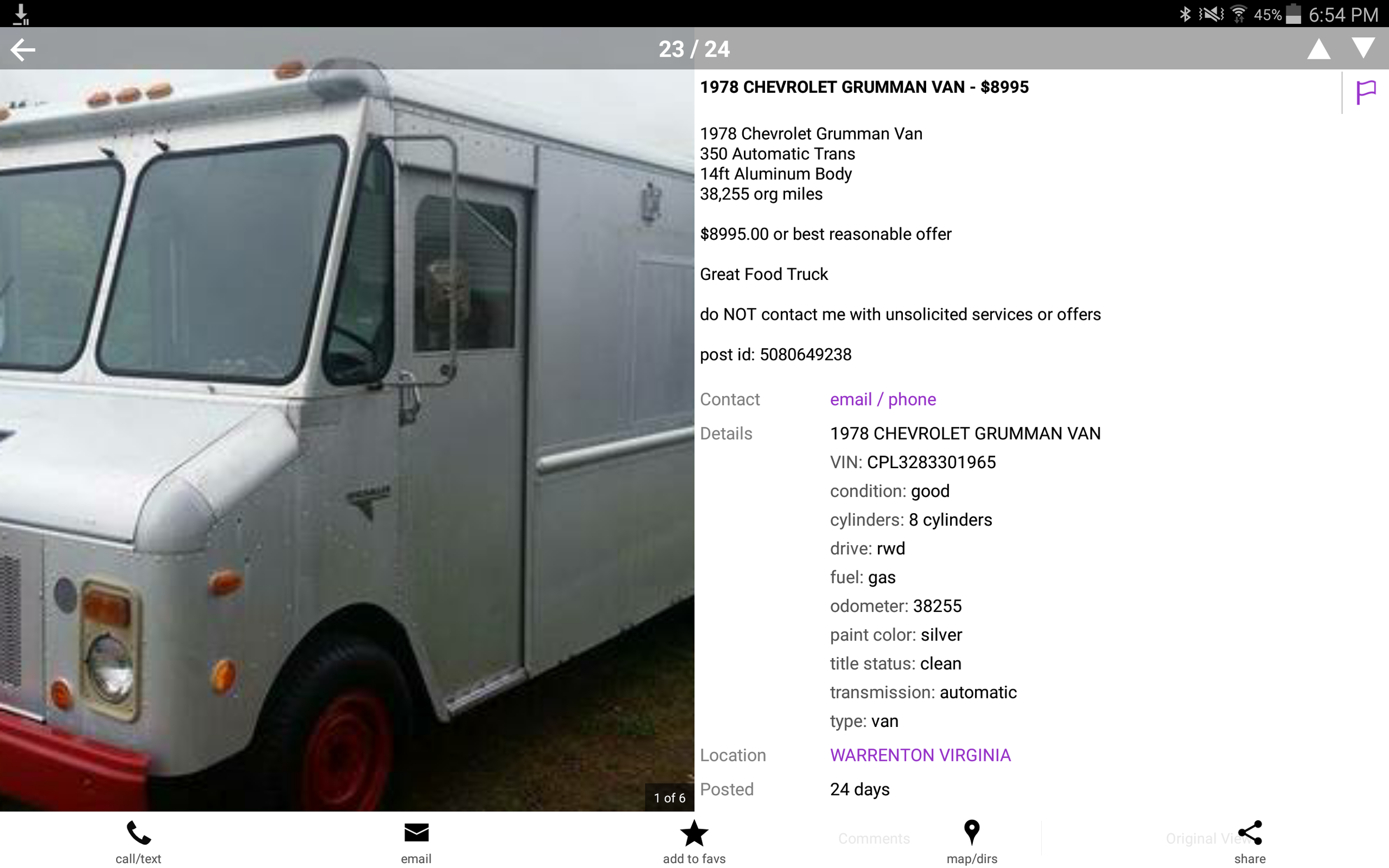 p30 step van for sale craigslist