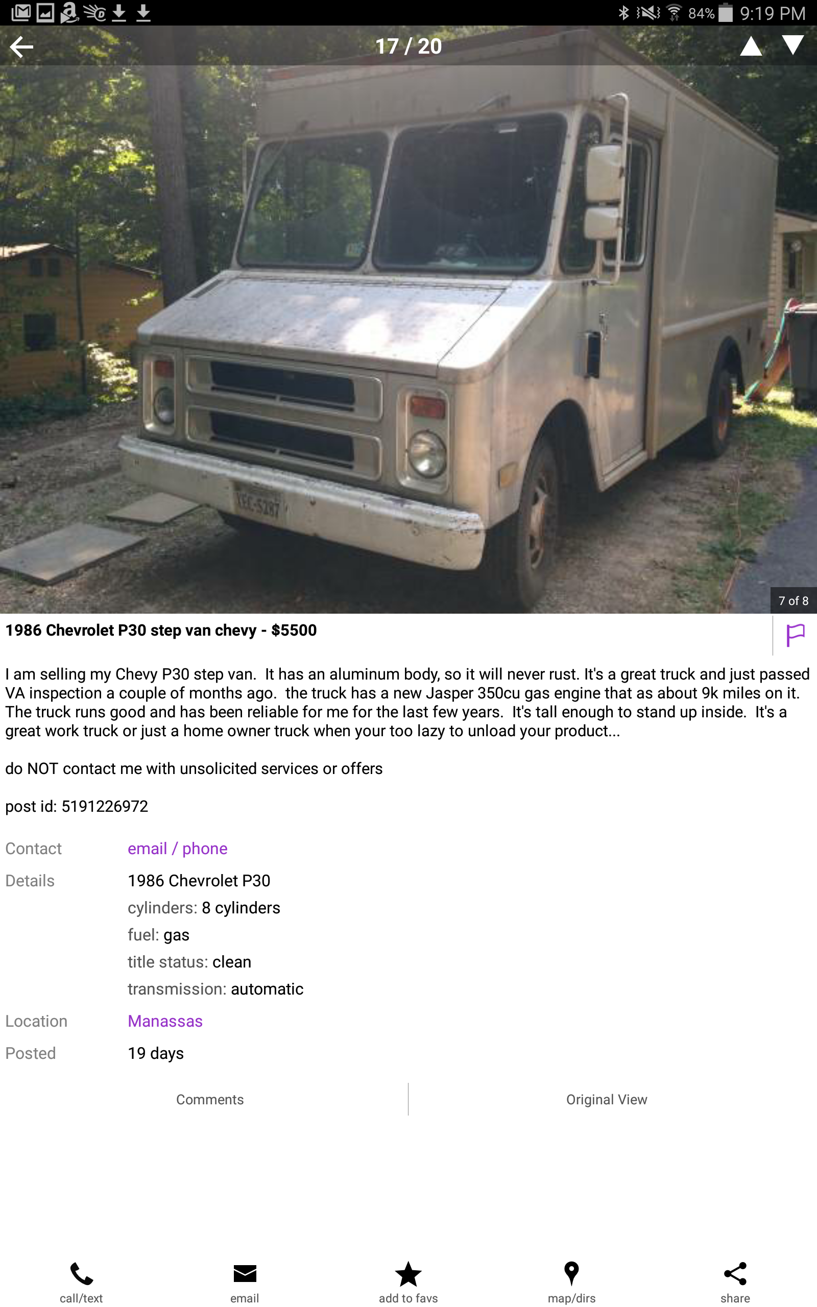 step vans for sale craigslist