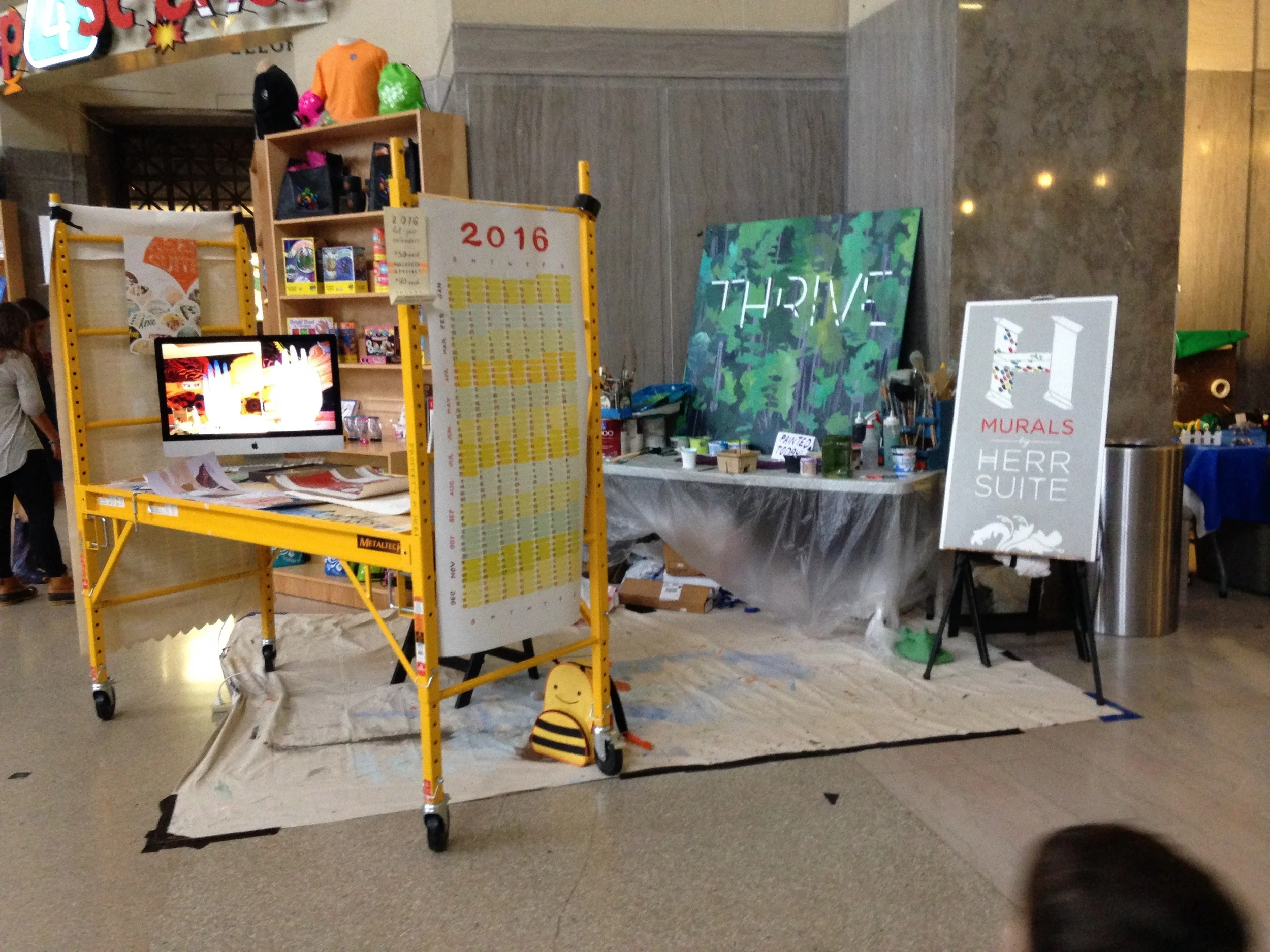 my setup in the rotunda of the Science Museum of Virginia - oooo, ahhh