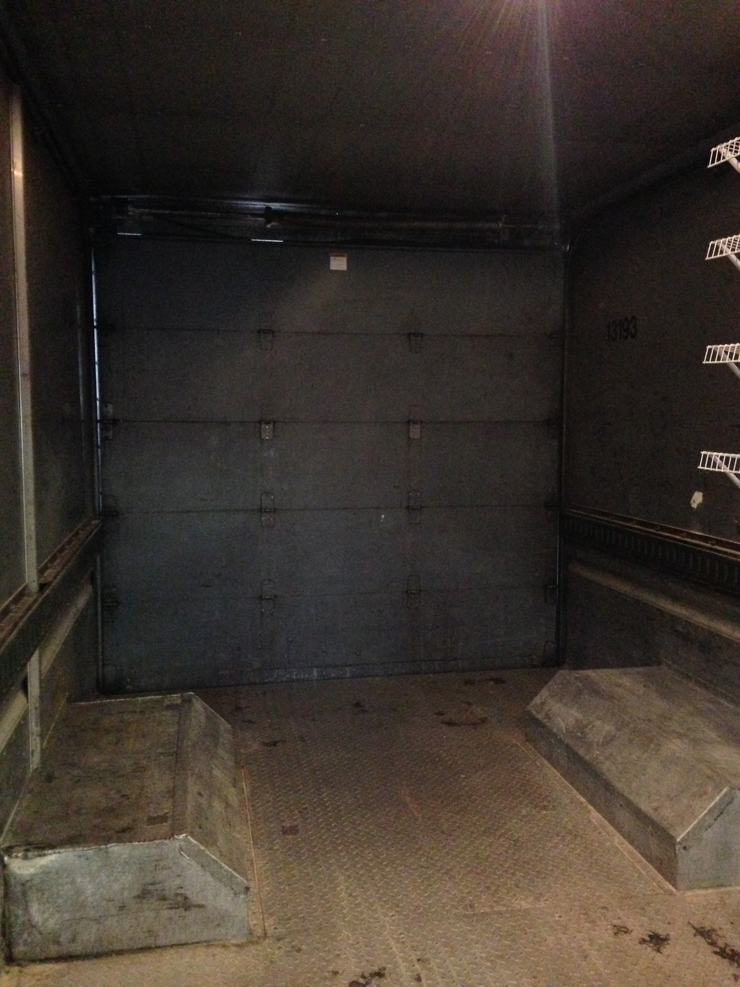looking back from the front - roll door