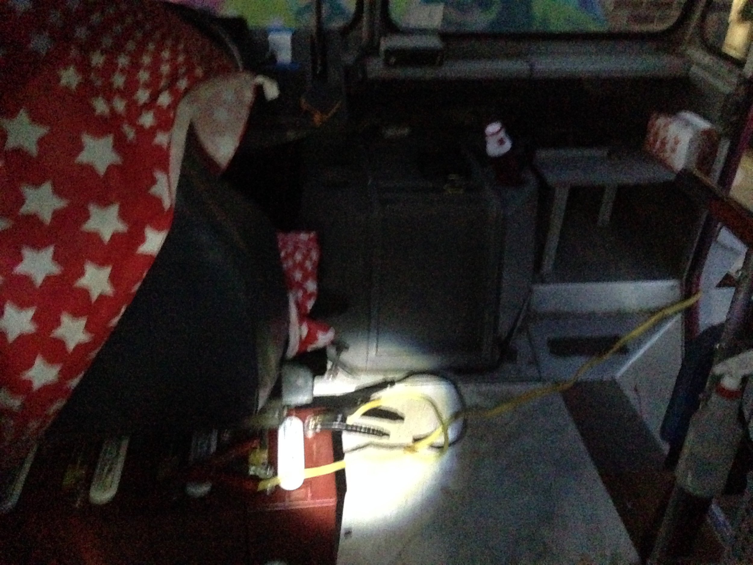 At the end of this day's work, having just brought the batteries inside, I realized i'd left the headlights on in the truck all day. SO I learned how to jump my own battery! AAA be damned.