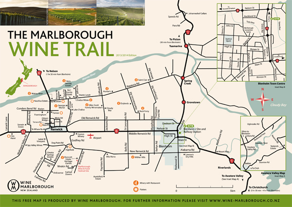 Click to download a pdf version of the Marlborough Wine Trail