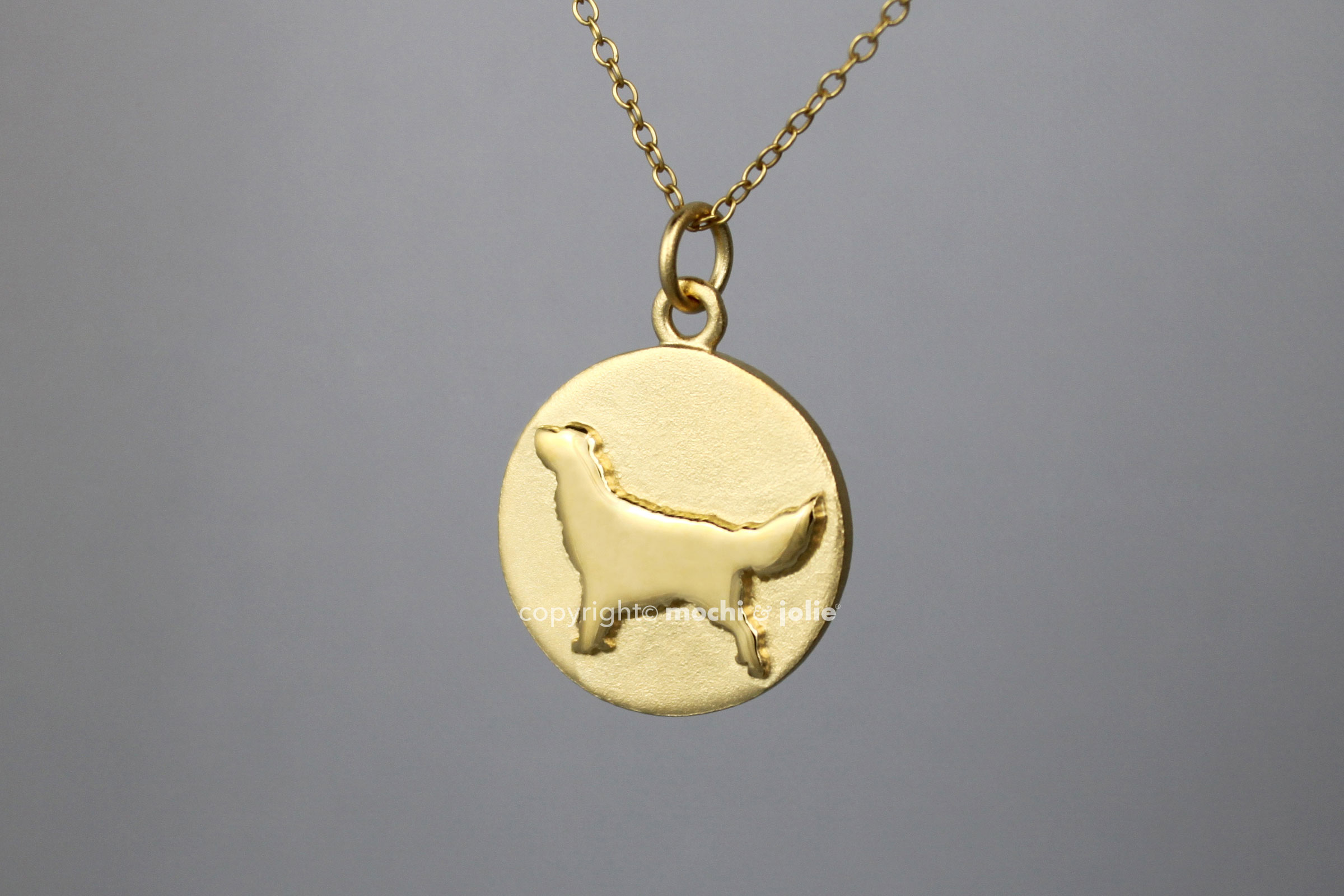 Golden Retriever Pendant Necklace — mochi & jolie