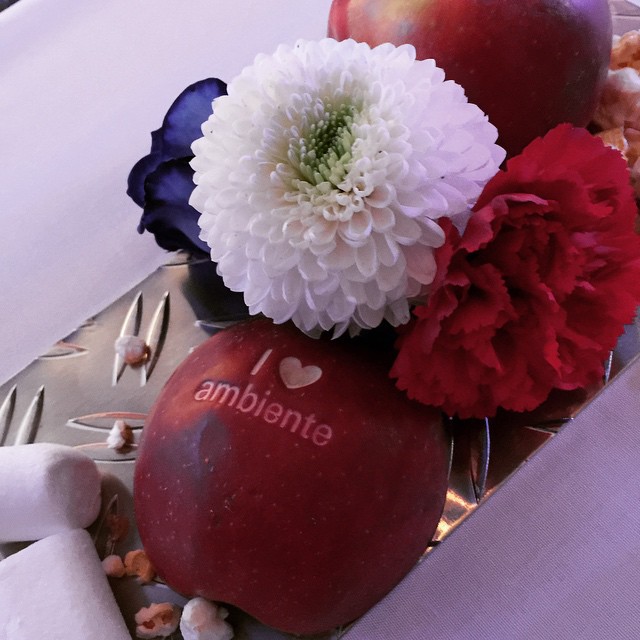 The table setting at the Ambiente Gala - celebrating the partner country of the year: USA. Traditional American food, drinks and entertainment were provided for thousands of the guests. It was a wonderful evening.