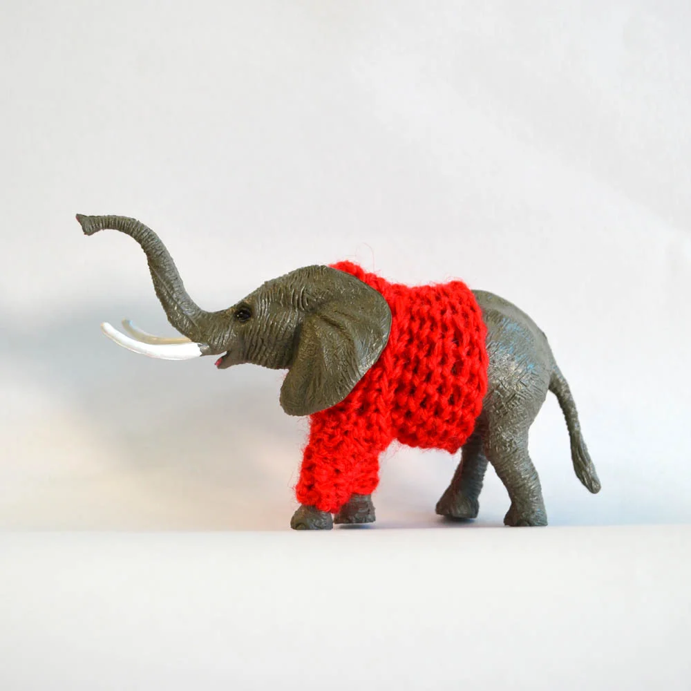 An Elephant (Zou) with Sweater