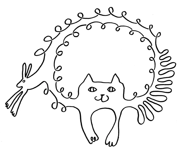 Cat and Rabbit Necklace