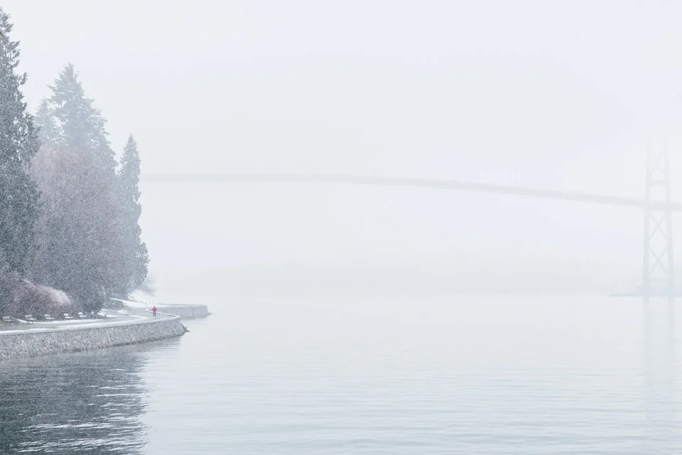 Snow or Shine (Stanley Park Seawall, Vancouver, B.C., Canada)