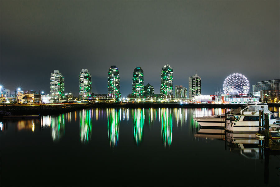 False Creek residents displaying green lights in their windows to raise issue of the city of Vancouver to deliver on a long-promised urban park. 