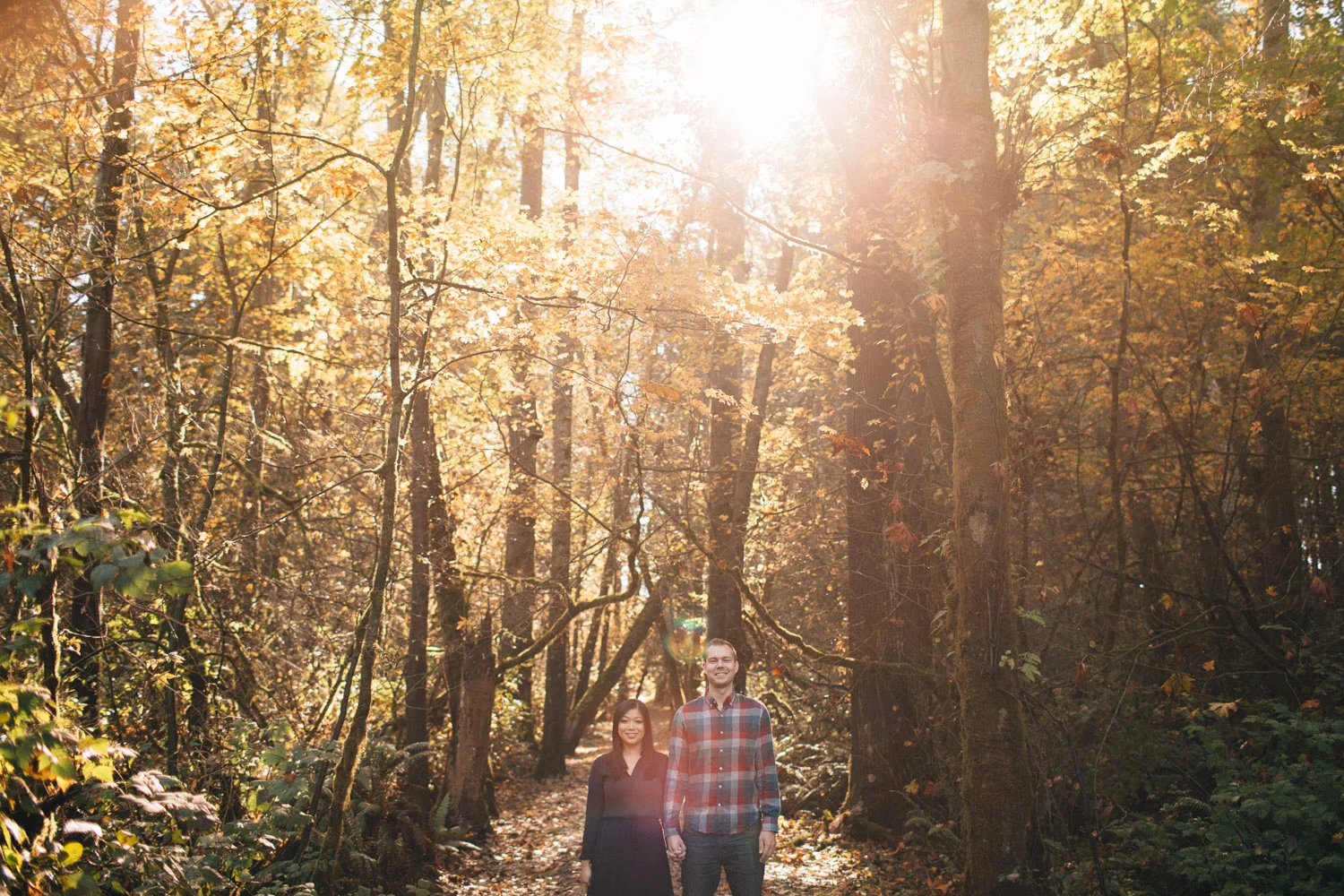 pacific regional spirit park vancouver fall engagement photography