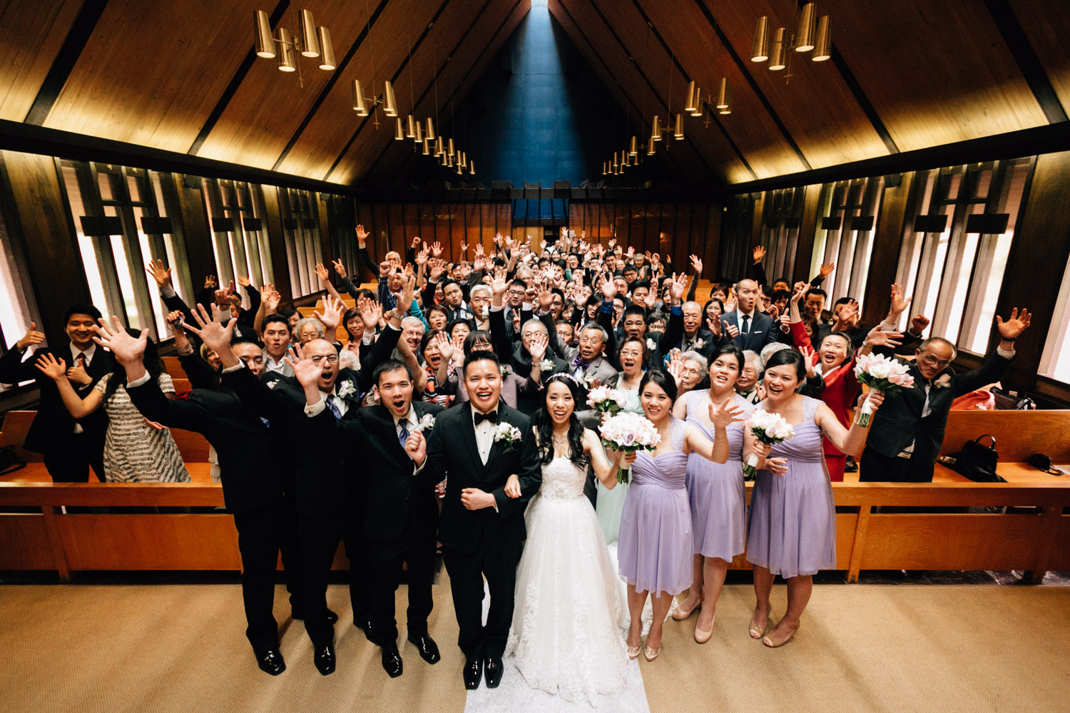 group shot after wedding ceremony redeemer lutheran church vancouver
