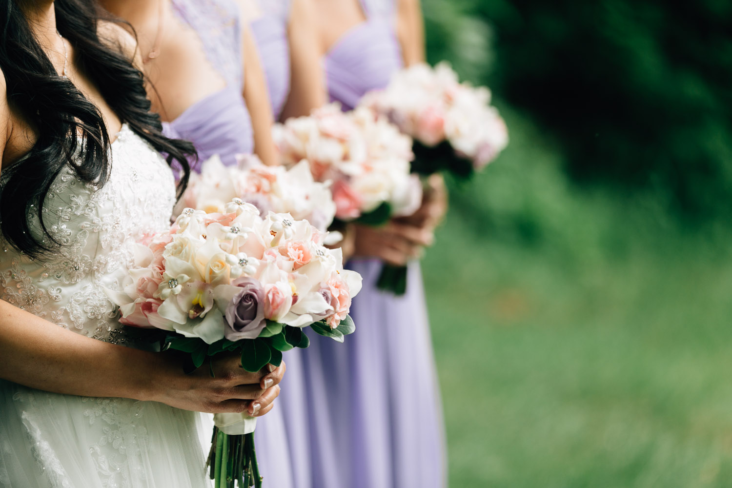 bridal flowers vancouver stanley park wedding portrait