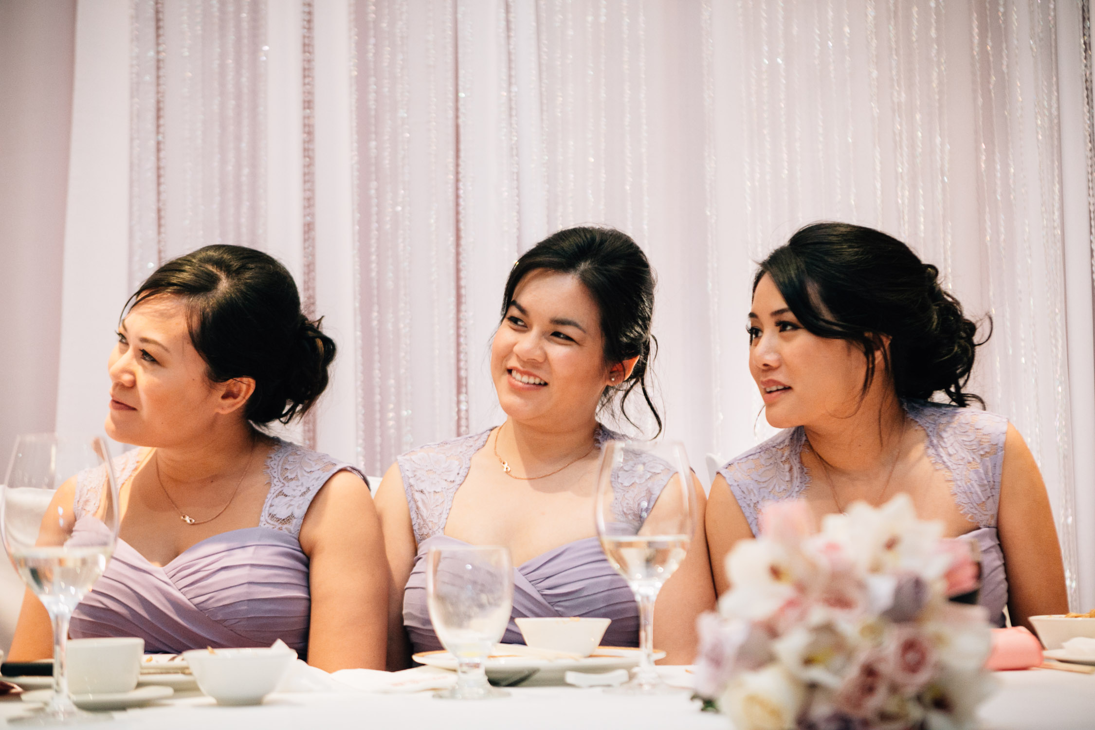 bridesmaids reception vancouver wedding photography