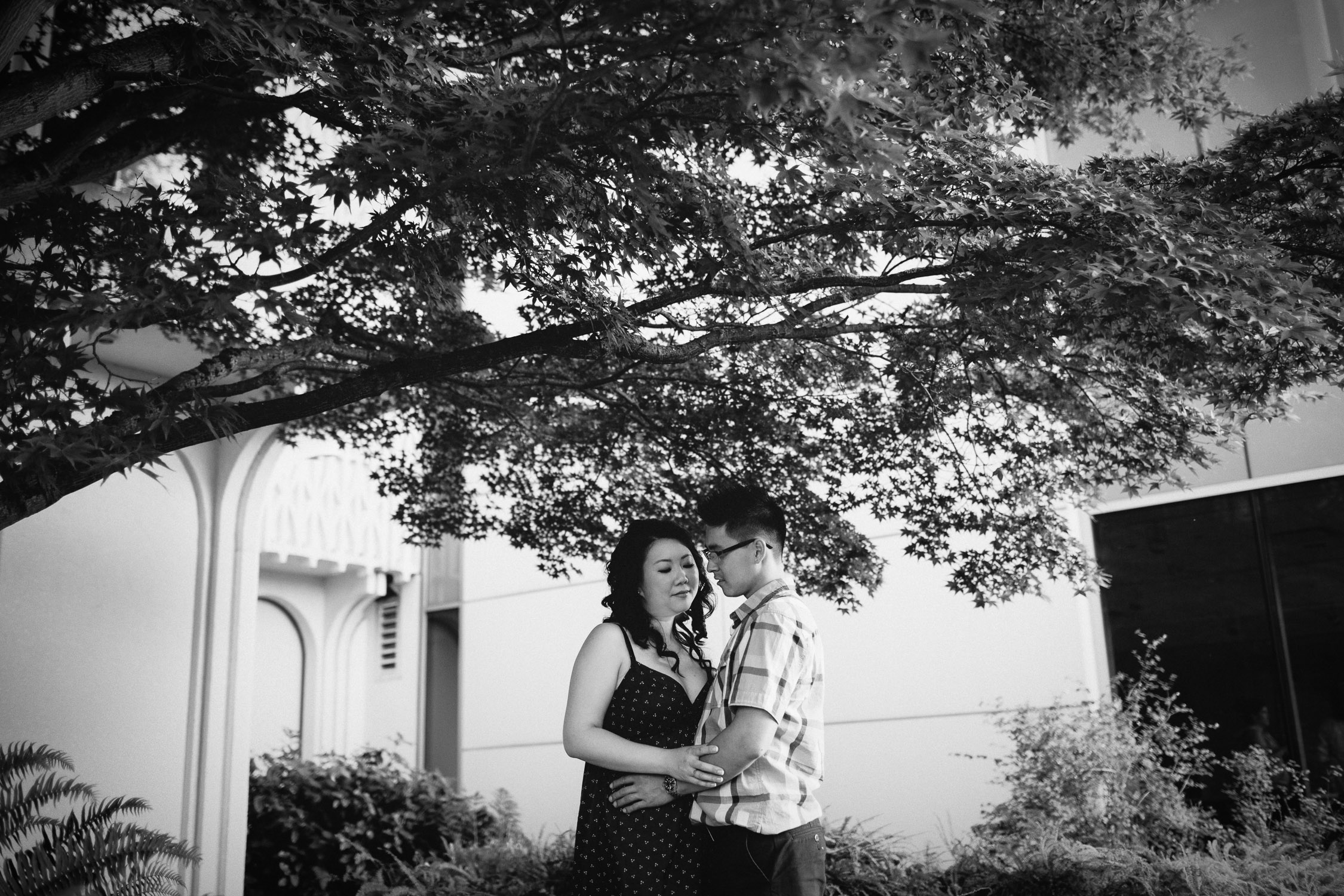 museum of vancouver engagement session sunset