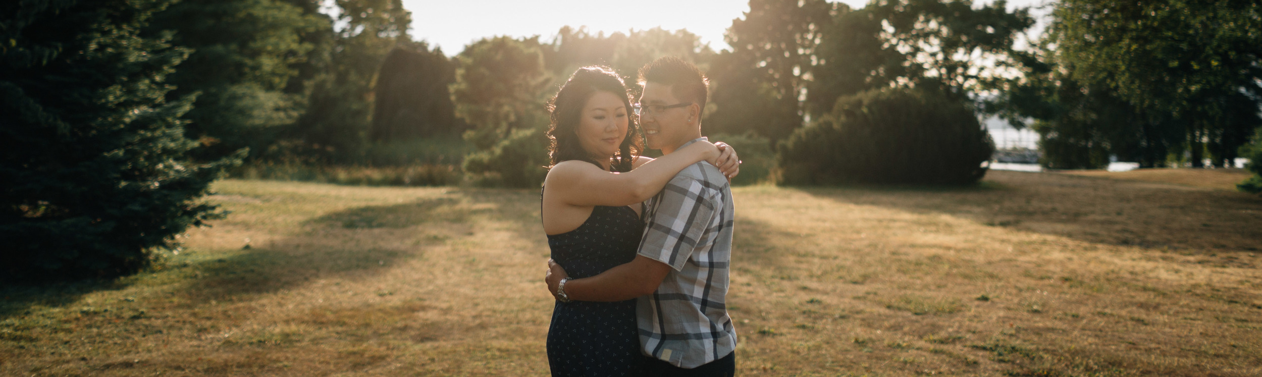 vanier park sunset engagement photography