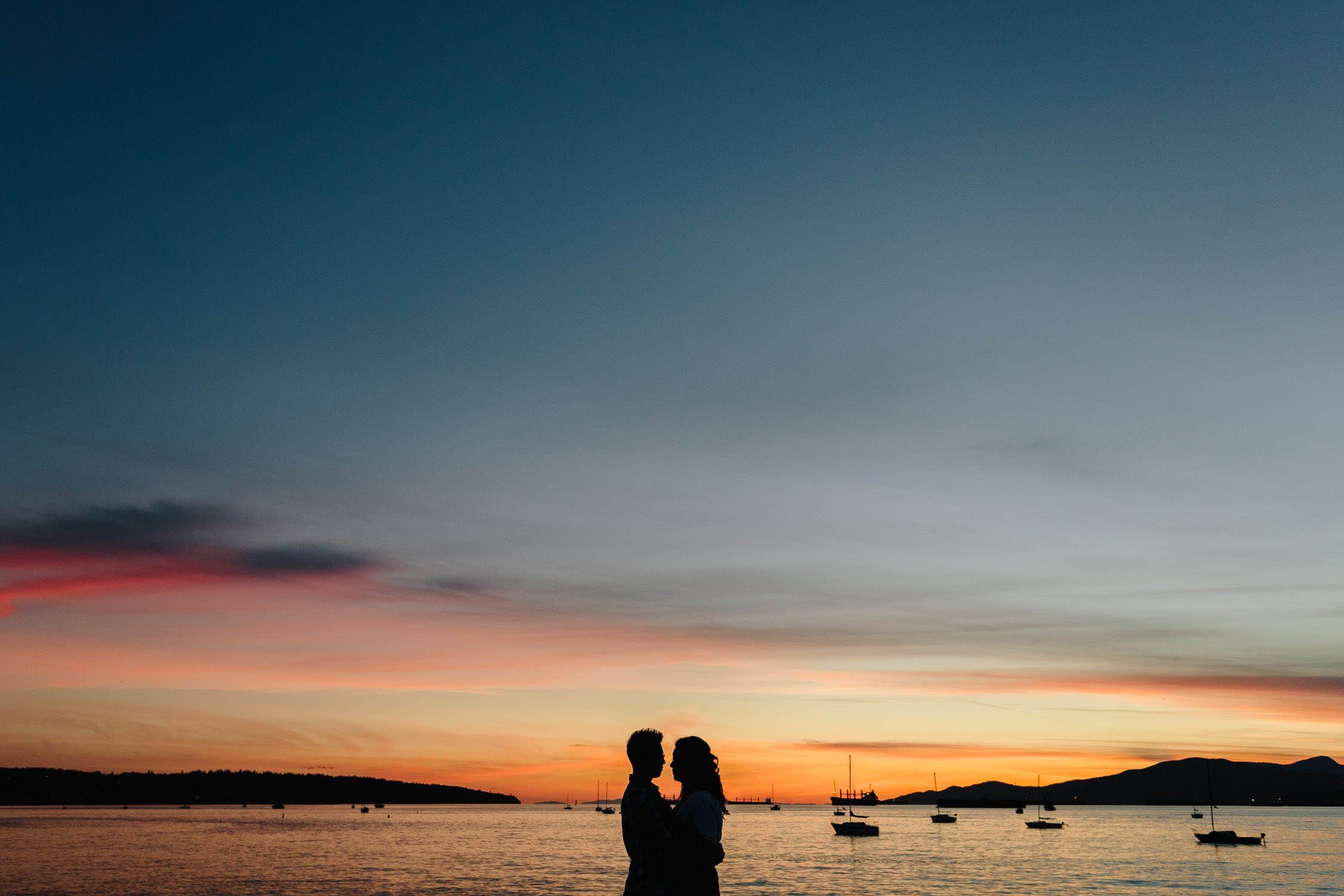 vanier park engagement photography sunset