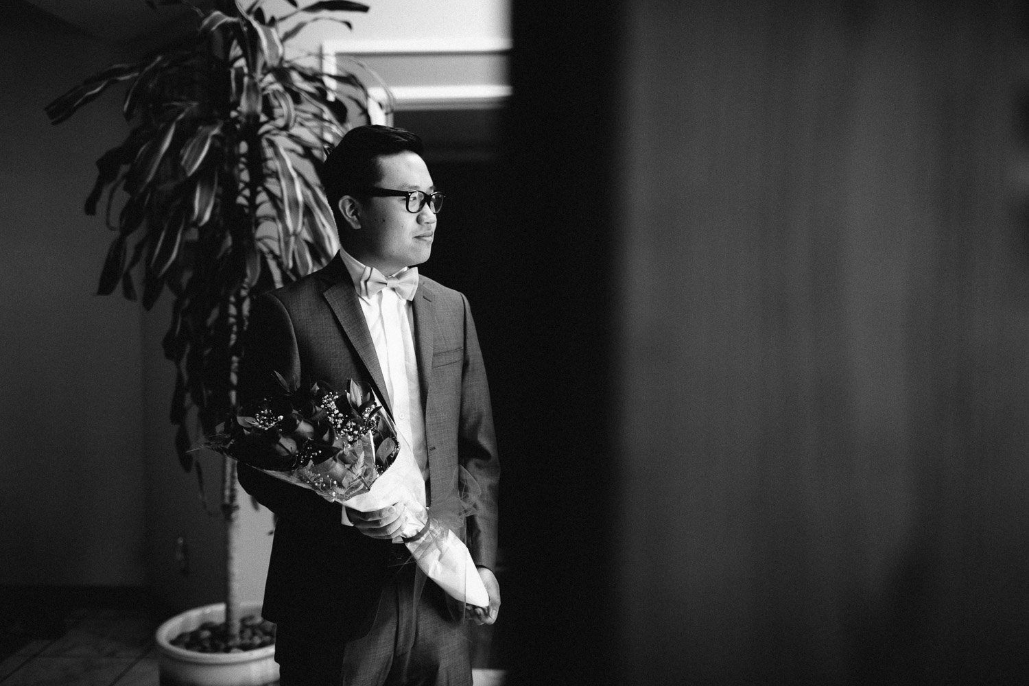 groomsman burnaby wedding photography black and white wedding