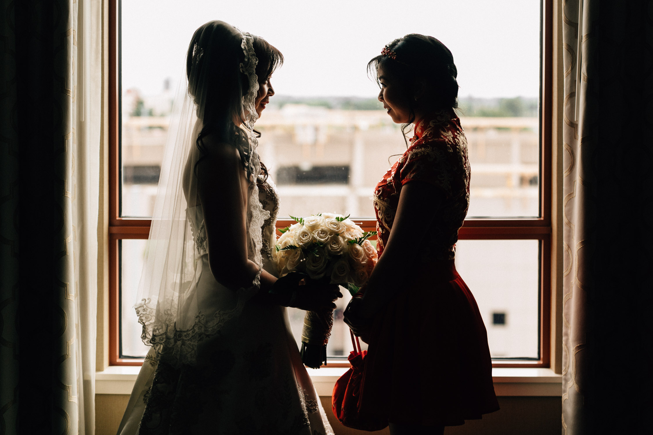 bride and daughter at river rock casino hotel richmond wedding photographer