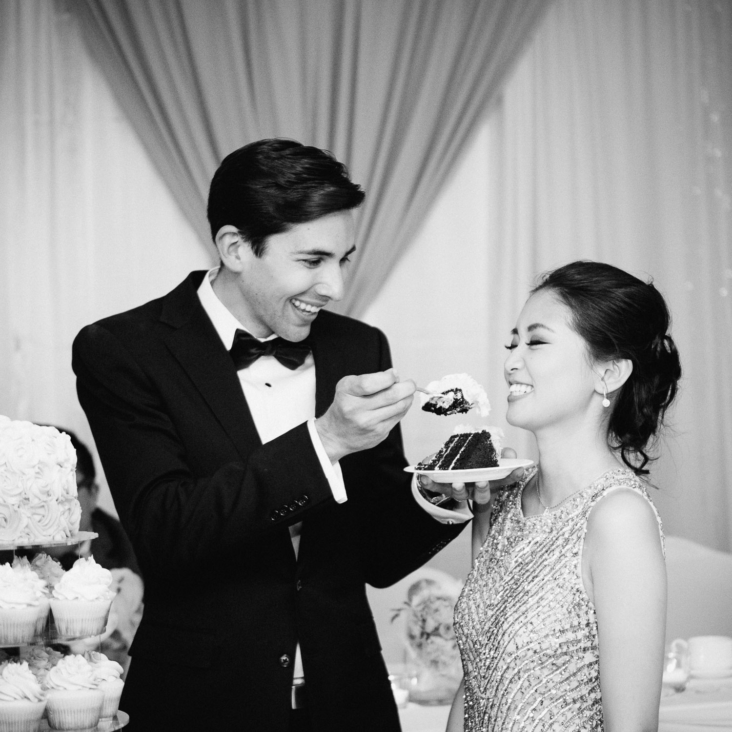 four seasons vancouver wedding reception cake cutting