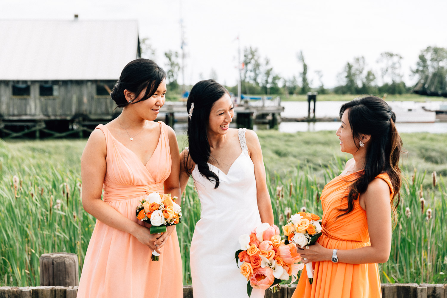 britannia heritage shipyard richmond bride and bridesmaids