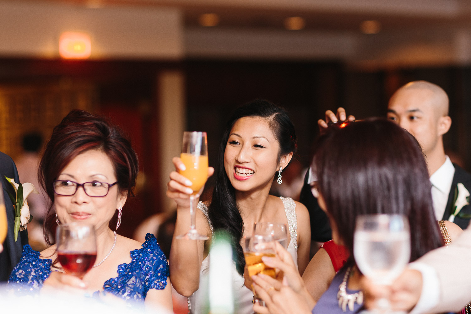 quilchena richmond wedding photography reception table toasting