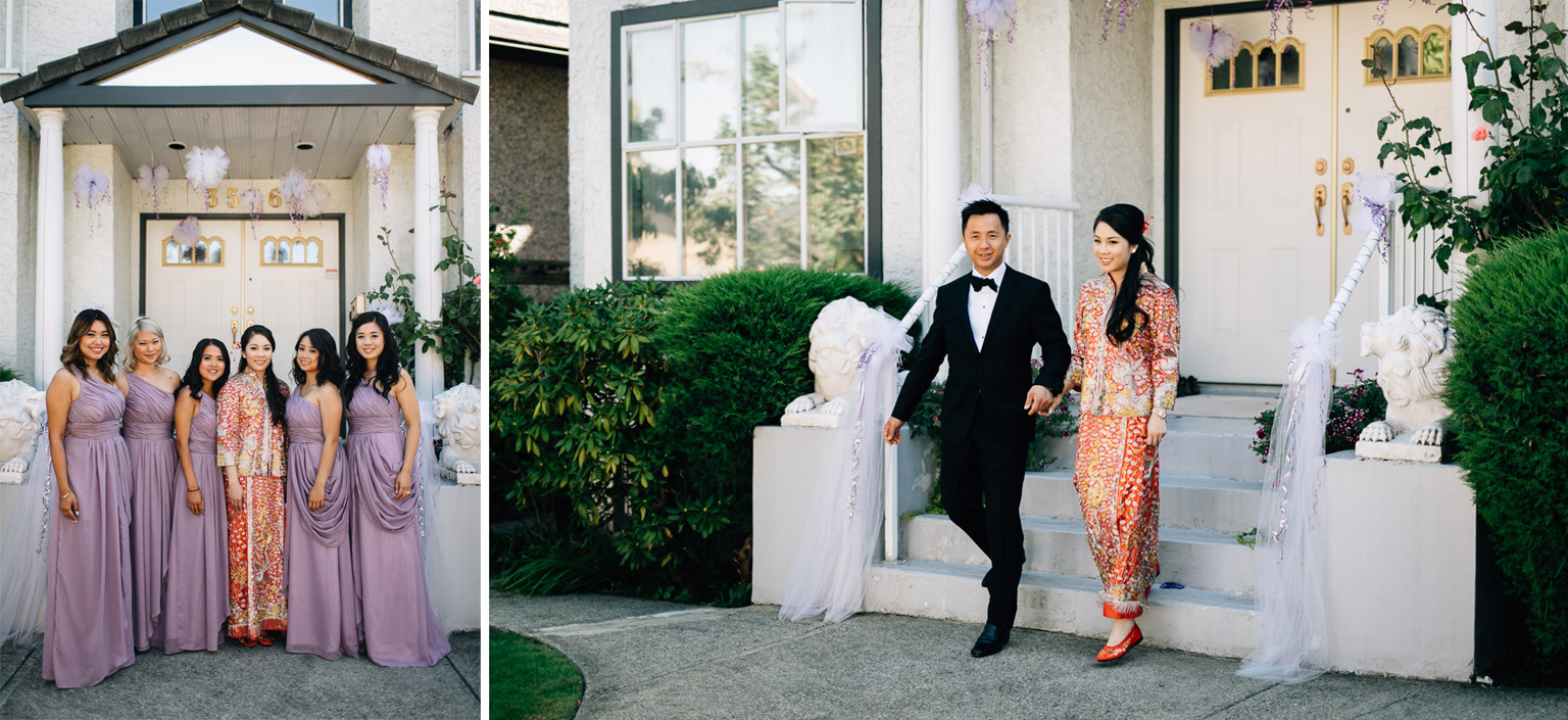 chinese bride and bridesmaids