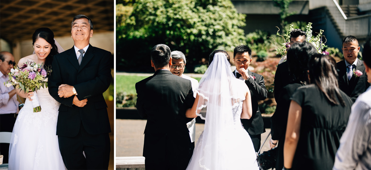 sage bistro ubc wedding ceremony summer photographer