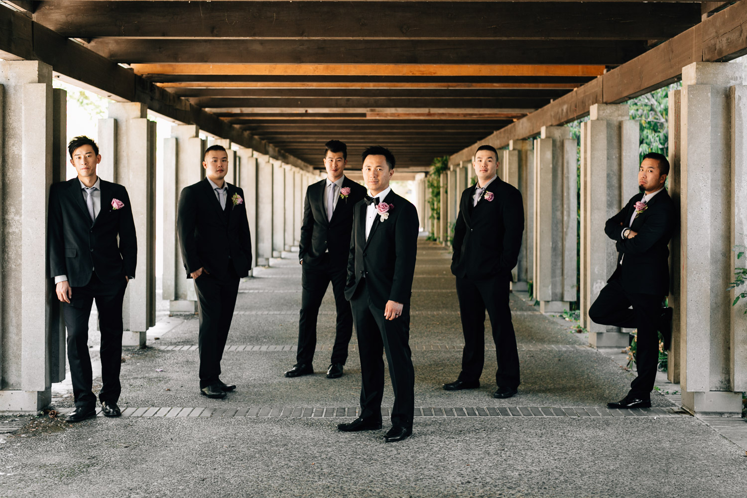 groom and groomsmen ubc wedding vancouver photographer