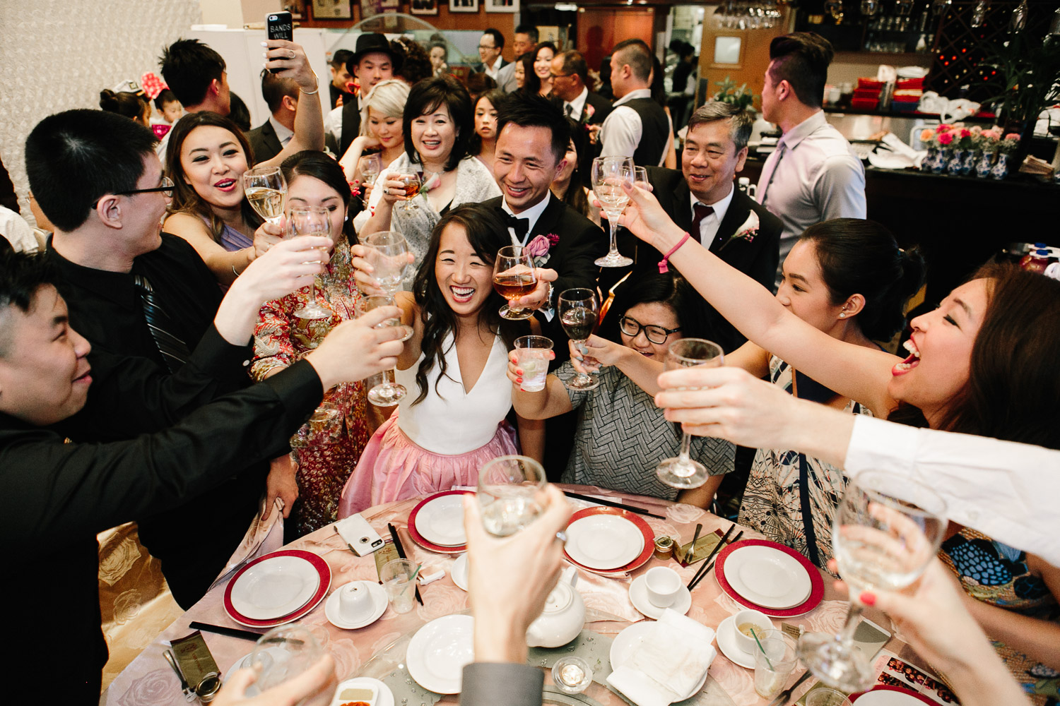 shiang garden richmond table toasting reception photography wedding
