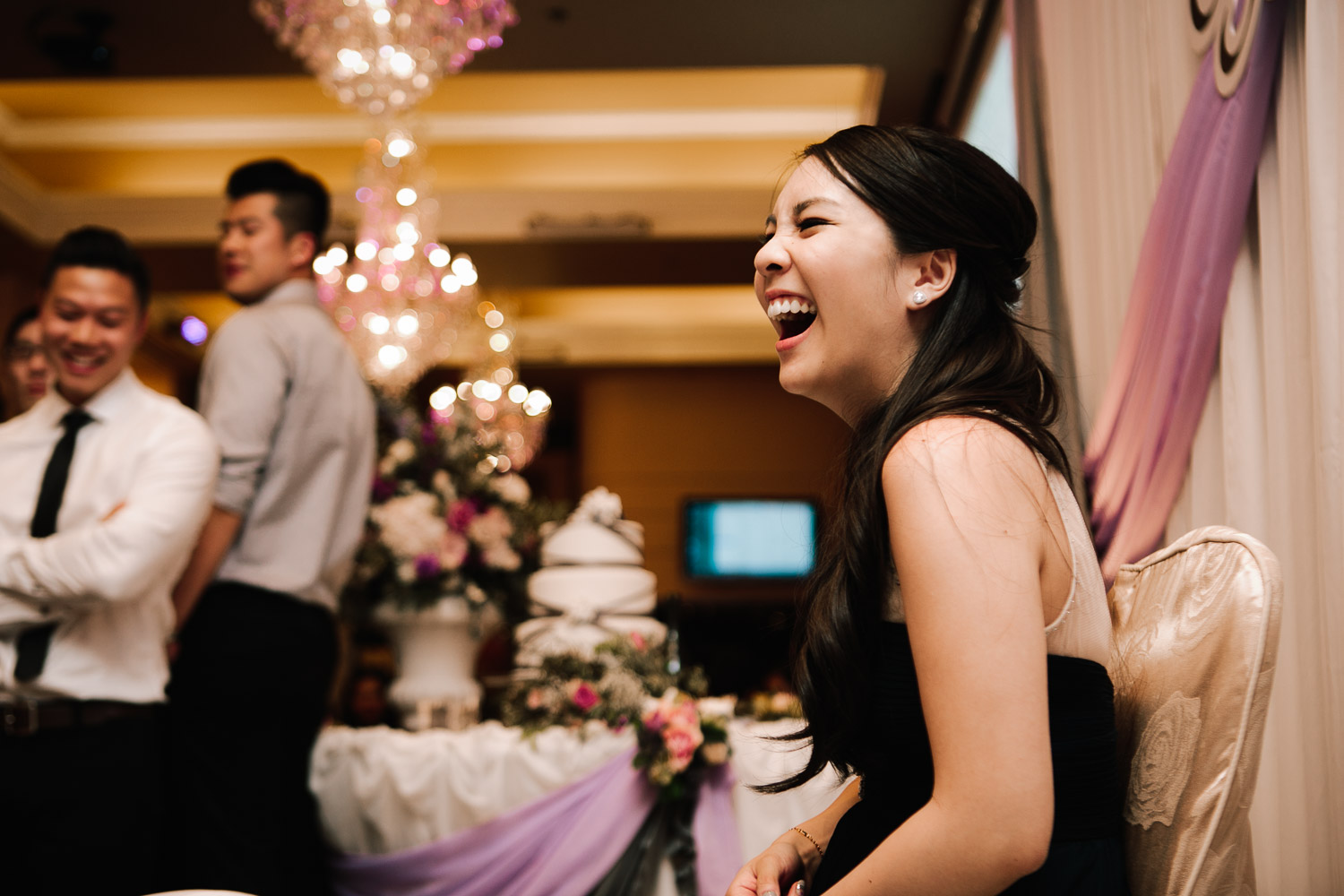 richmond wedding photography reception bride reaction
