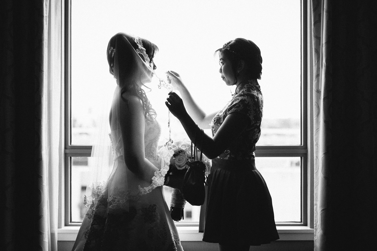 river rock casino hotel getting ready bride and bridesmaid