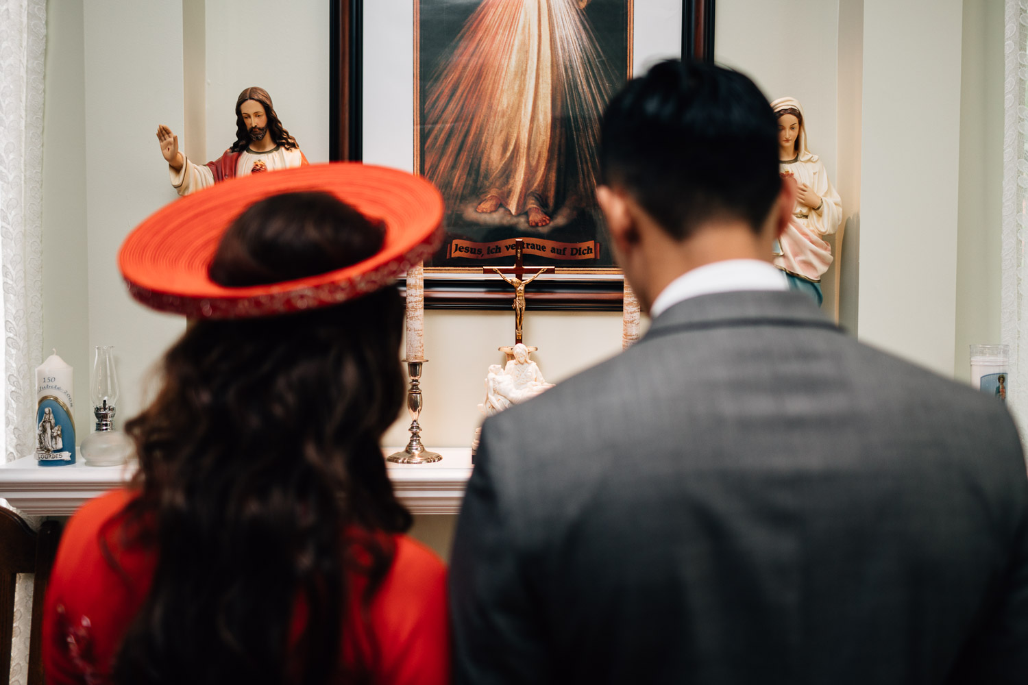 mission wedding photographer vietnamese catholic door games