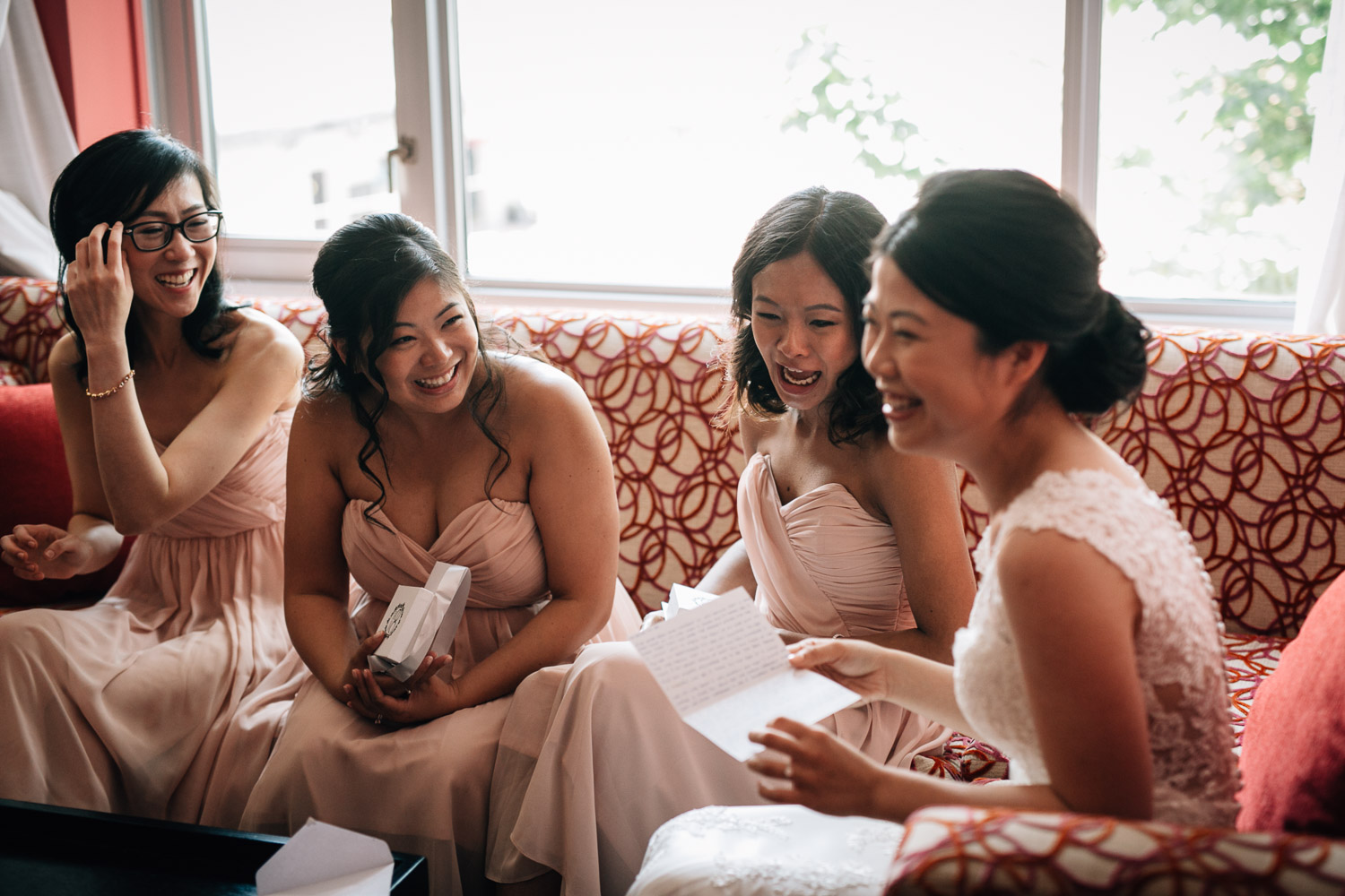 bridesmaids in opus hotel vancouver bc hotel wedding