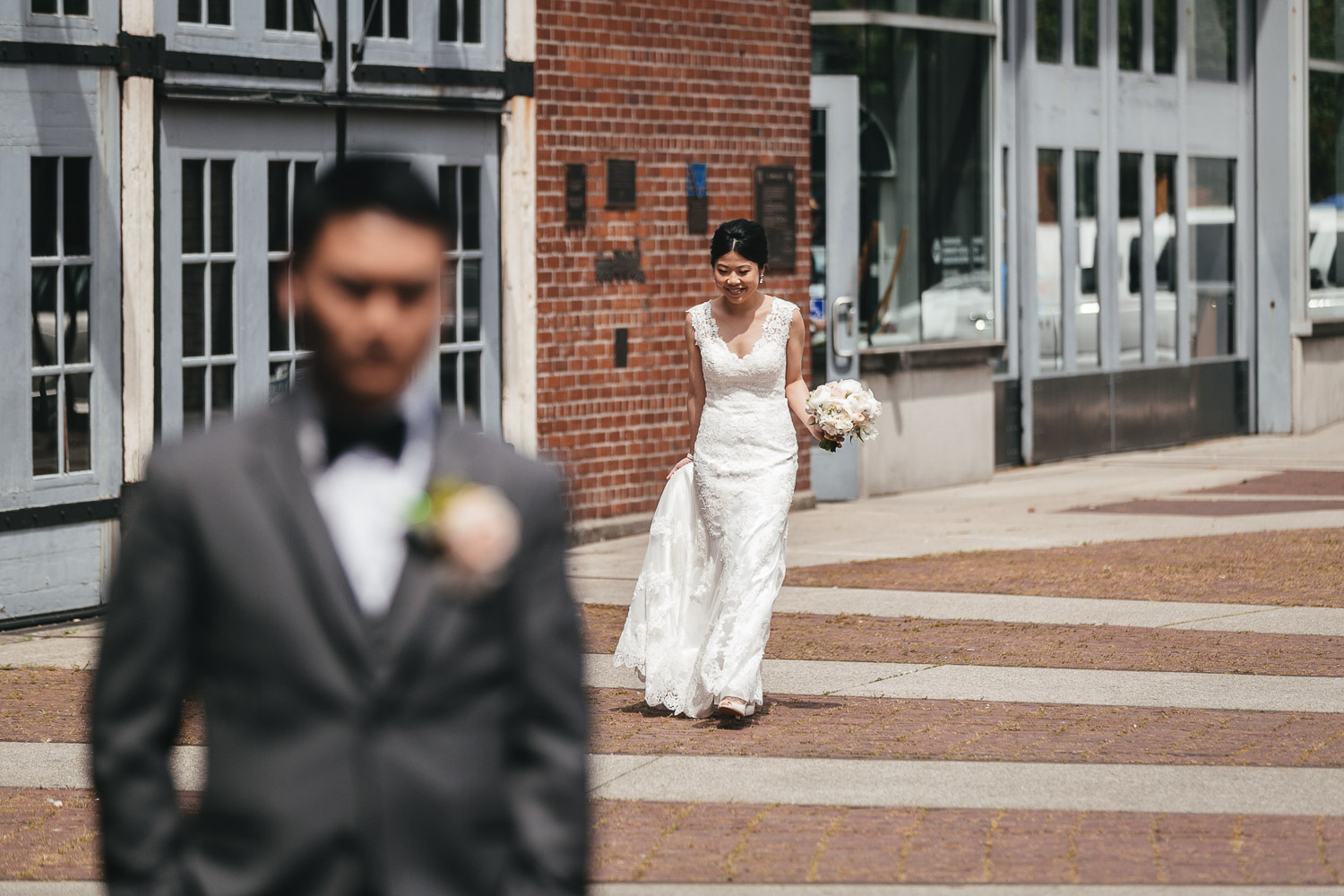 first look yaletown roundhouse vancouver bc wedding photography