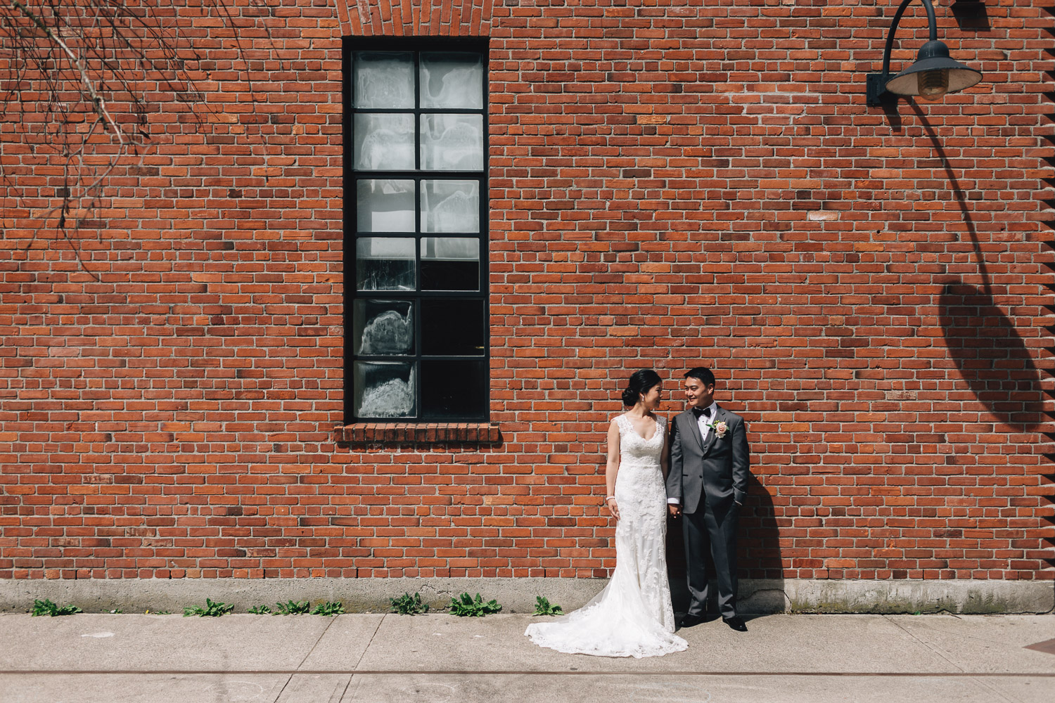 wedding portraits bride and groom in yaletown roundhouse vancouver bc photography