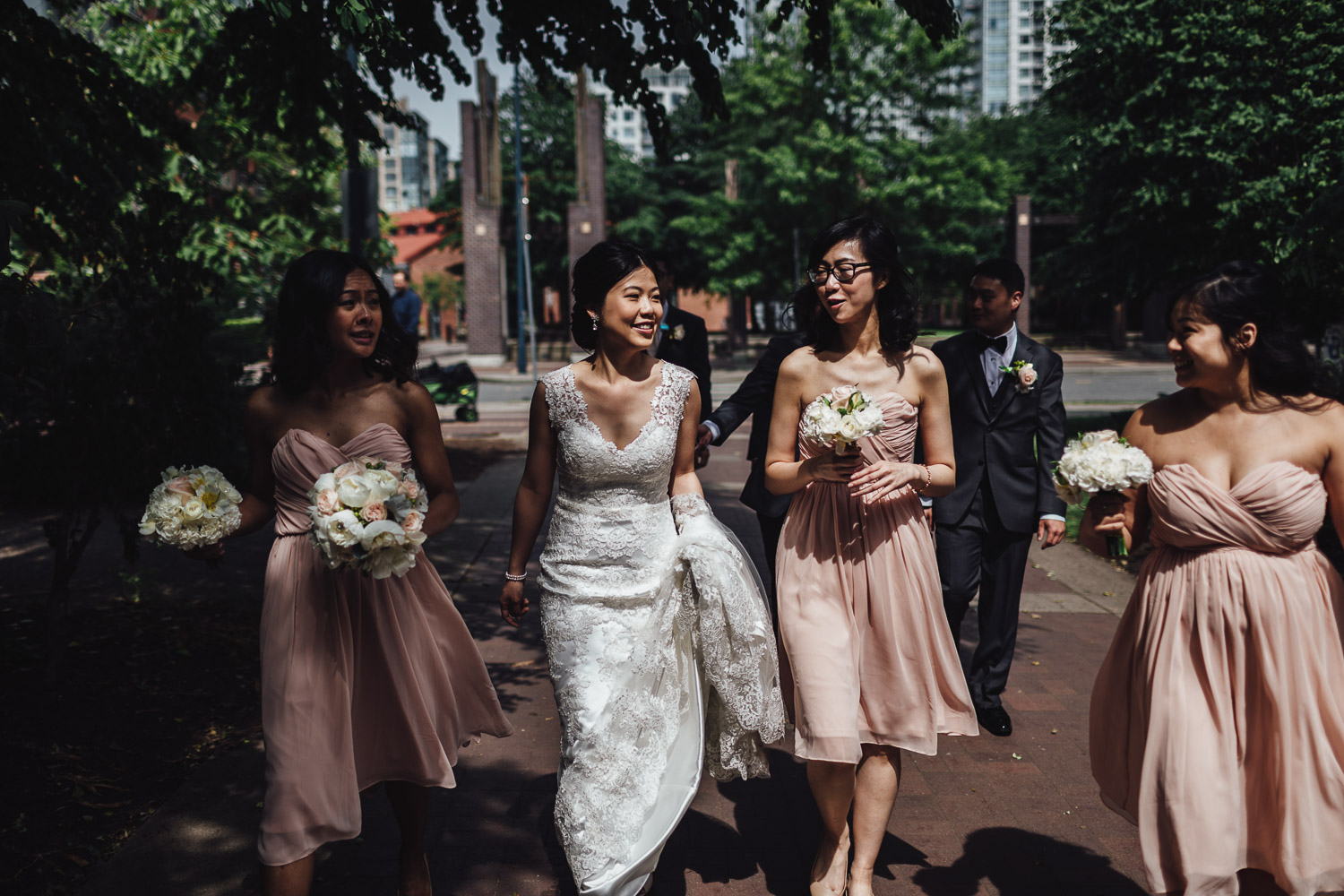 wedding portraits bride and groom in yaletown roundhouse vancouver bc photography